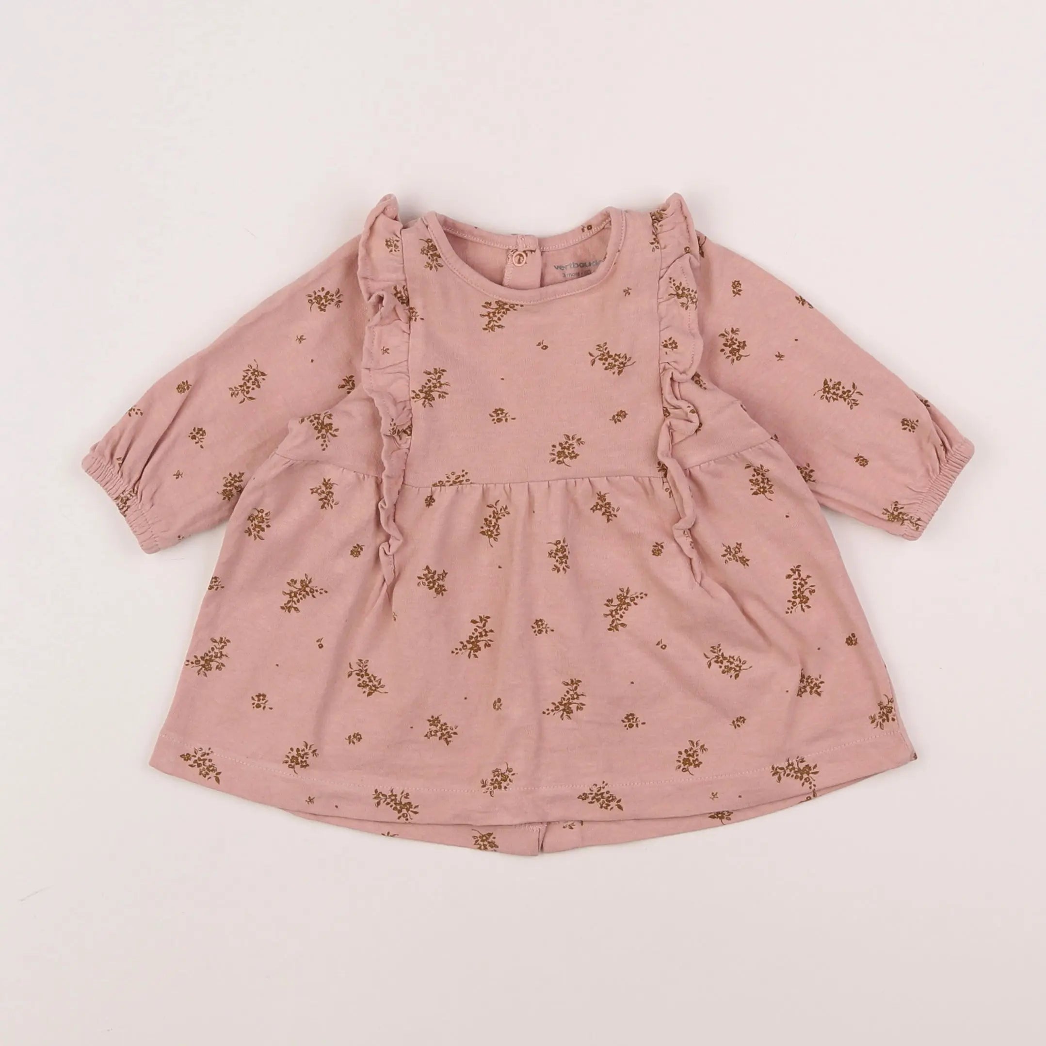 Vertbaudet - robe rose - 3 mois