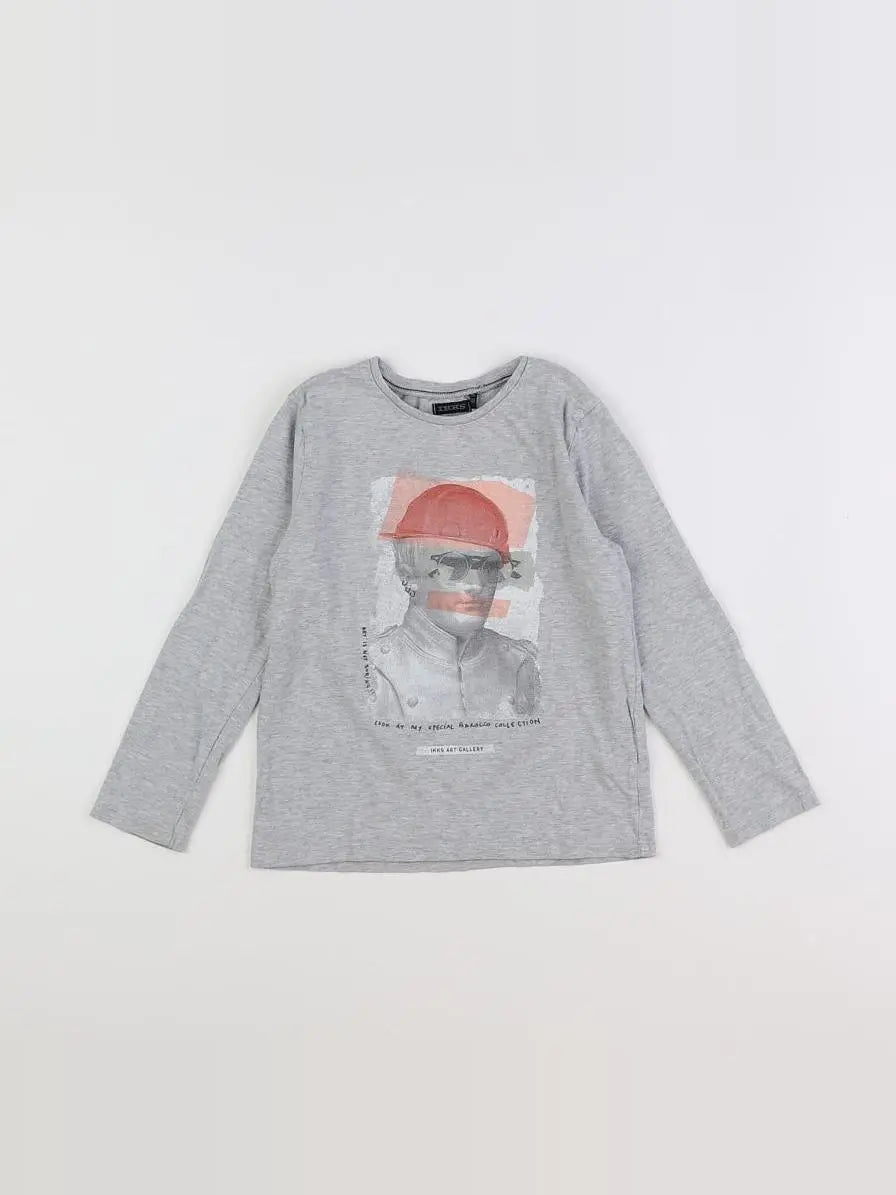 IKKS - tee-shirt gris - 6 ans