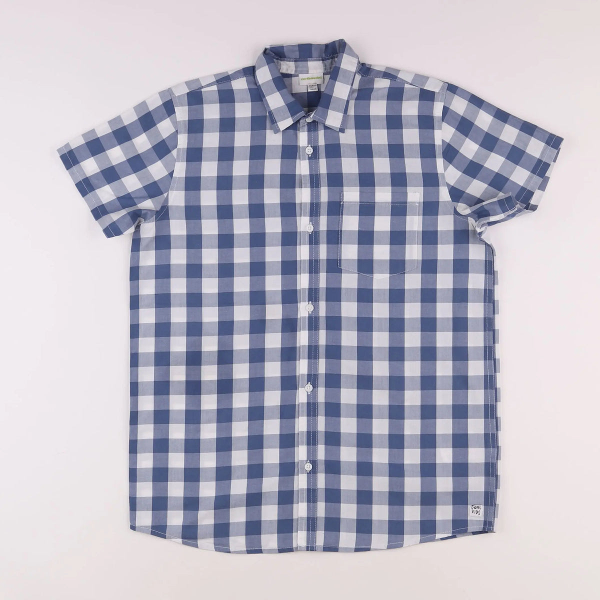 Vertbaudet - chemise blanc, bleu - 14 ans