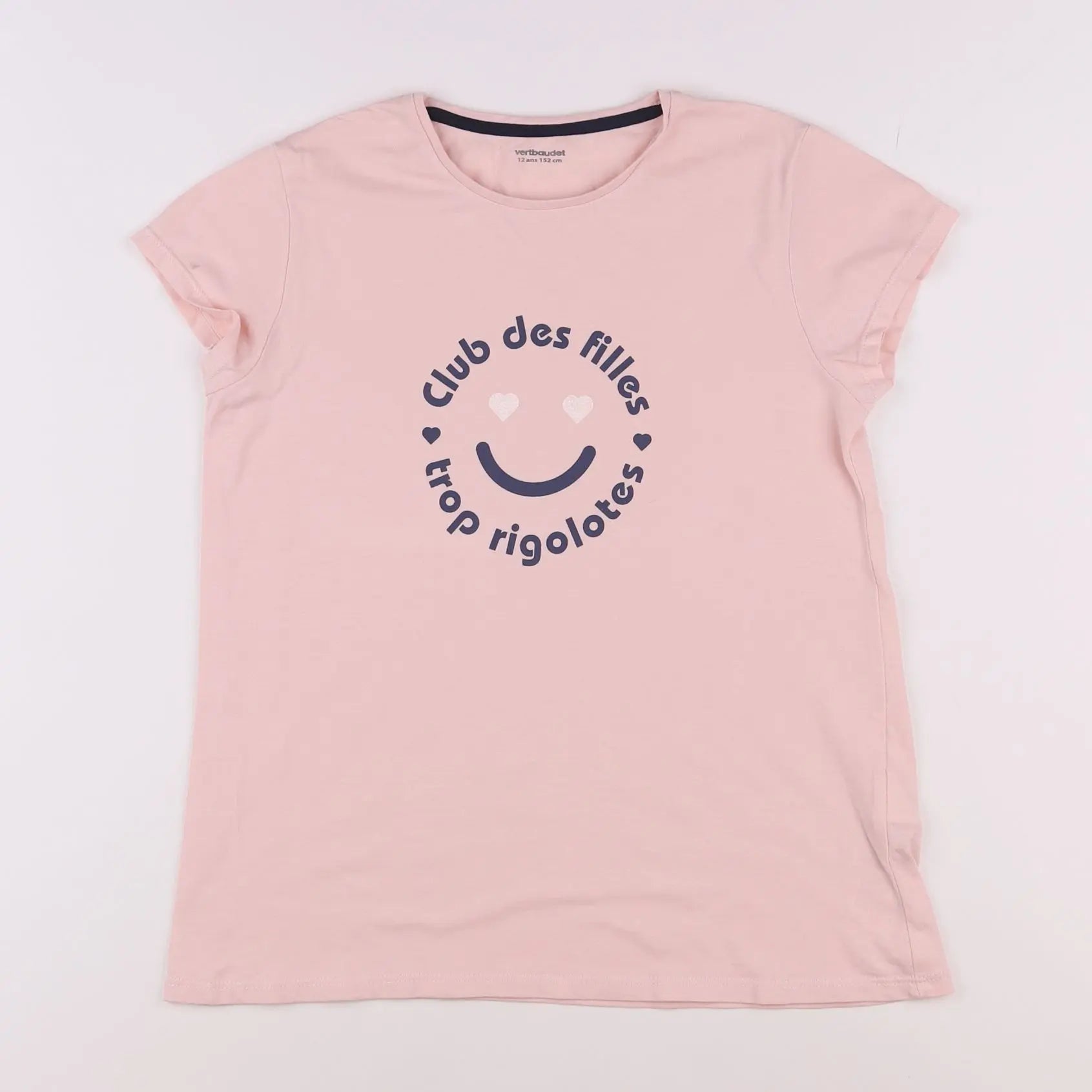 Vertbaudet - tee-shirt rose - 12 ans