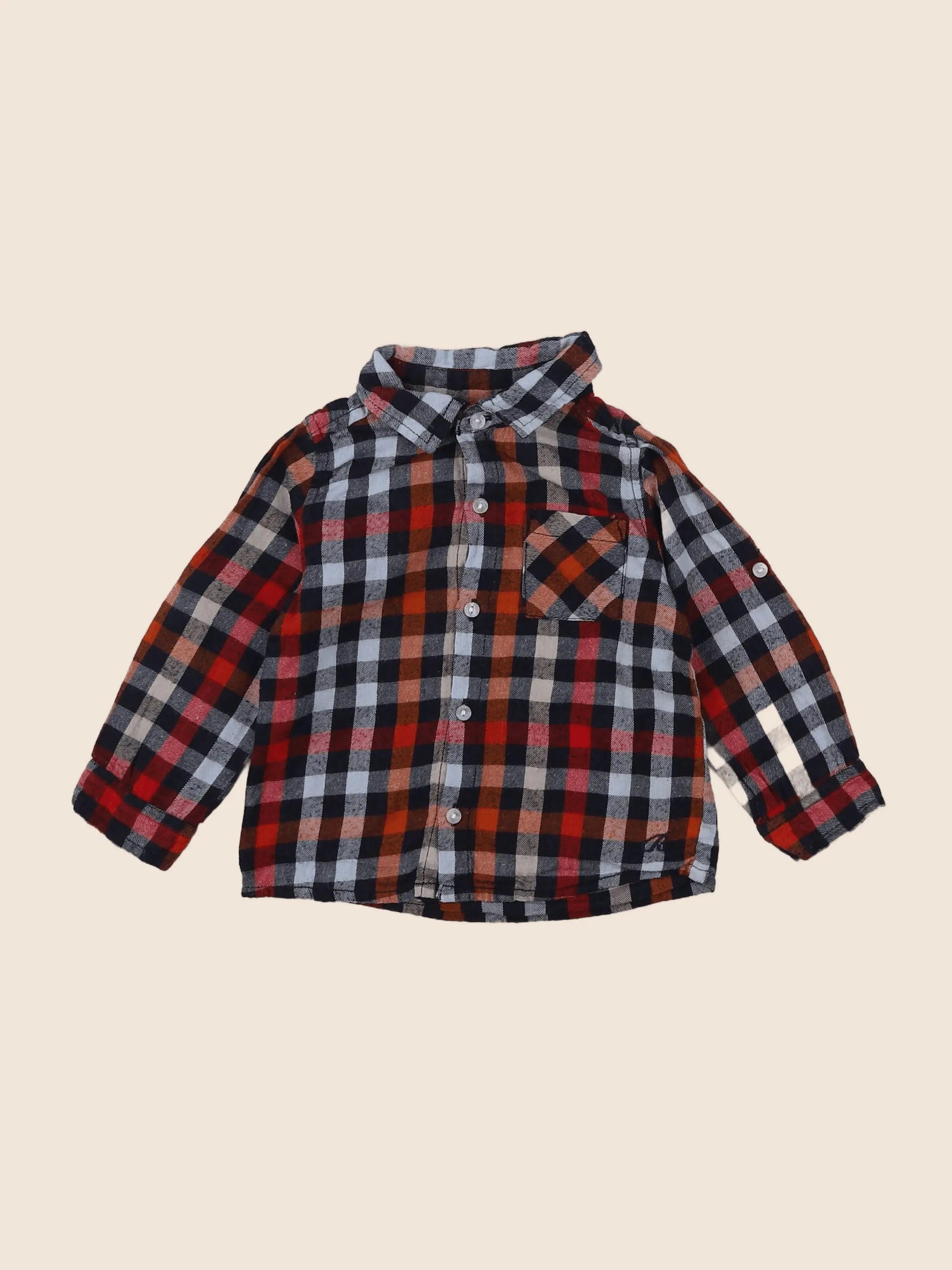 Bouchara - chemise bleu - 12 mois