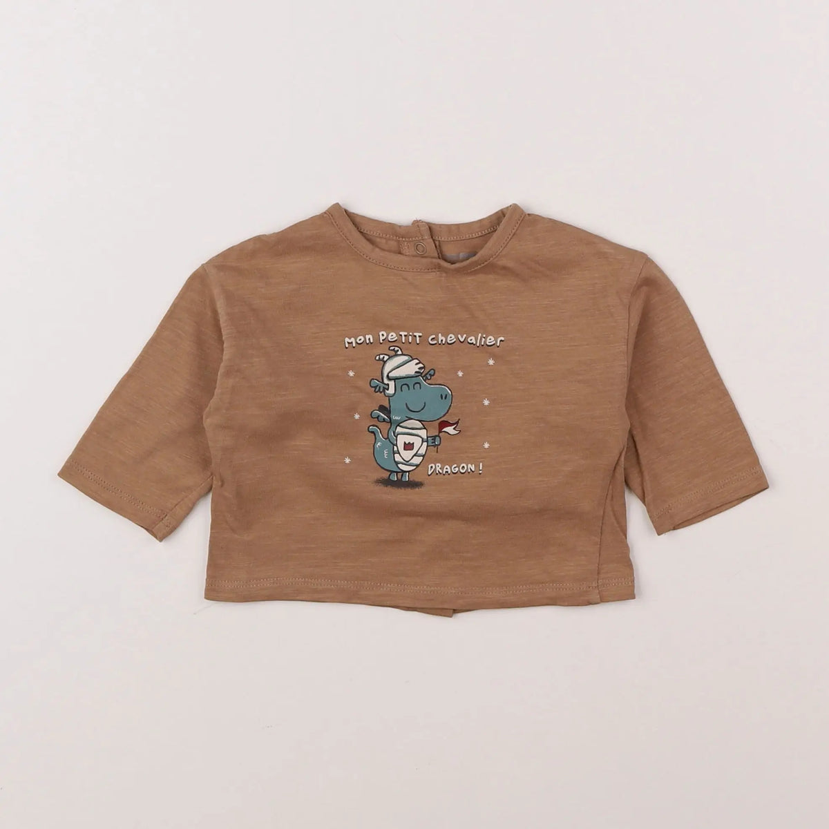 Vertbaudet - tee-shirt marron - 3 mois