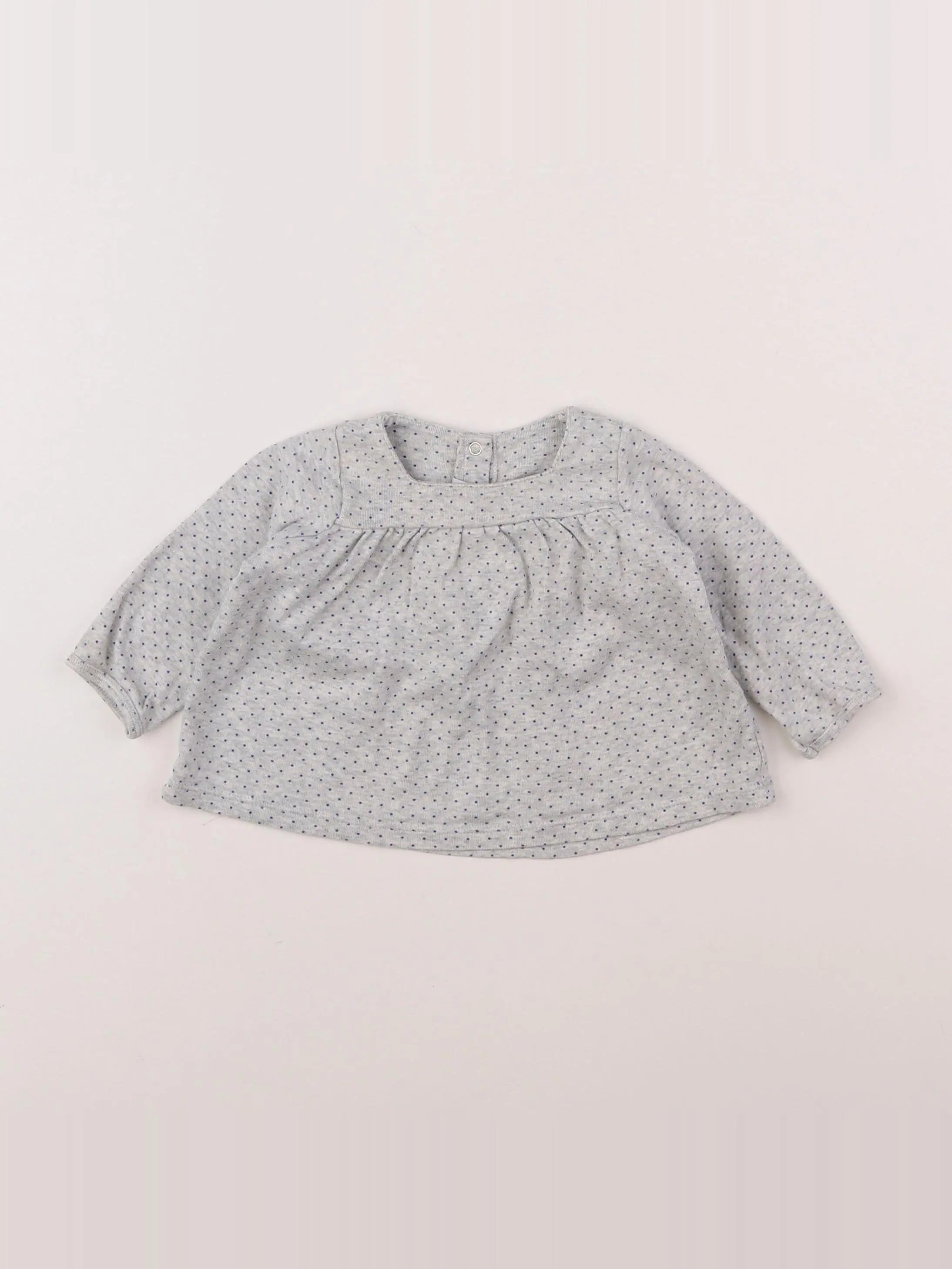 Petit Bateau - tee-shirt gris - 6 mois