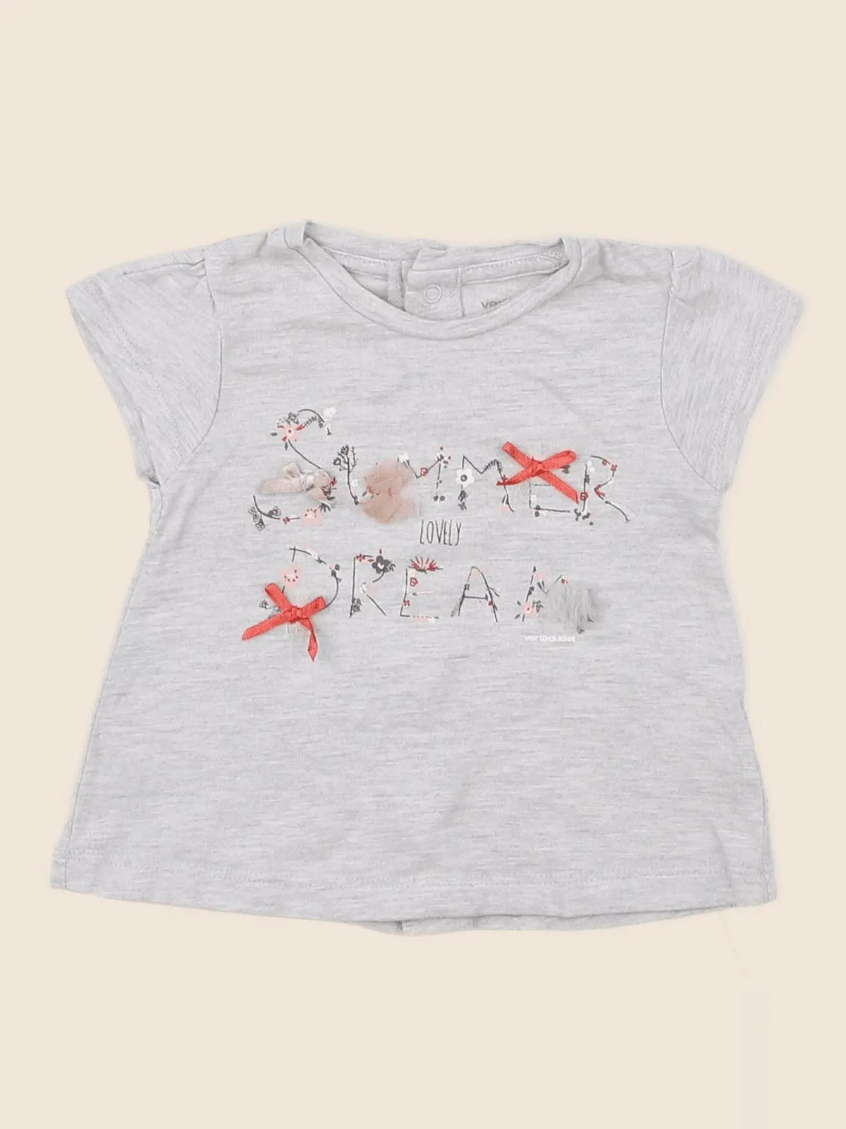 Vertbaudet - tee-shirt gris - 3 mois