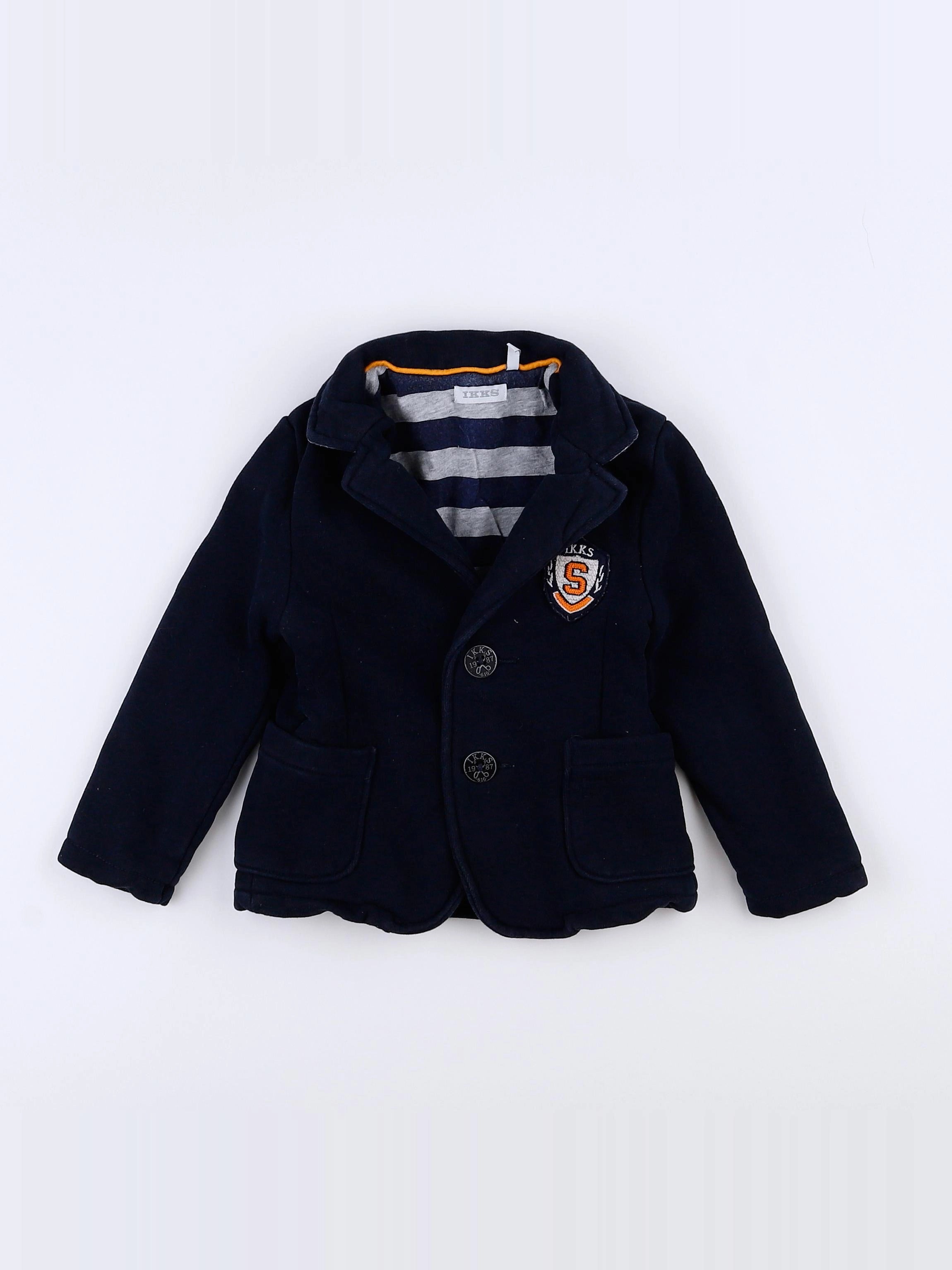 IKKS - veste imprimé au dos bleu - 18 mois