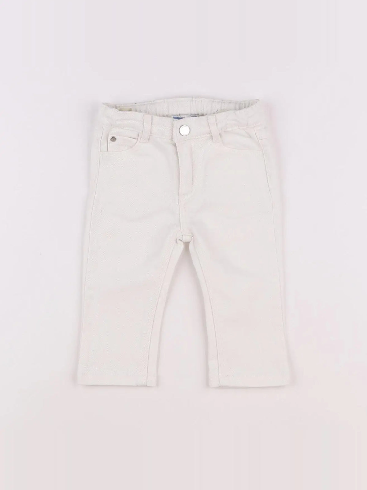 Jacadi - jean blanc - 12 mois