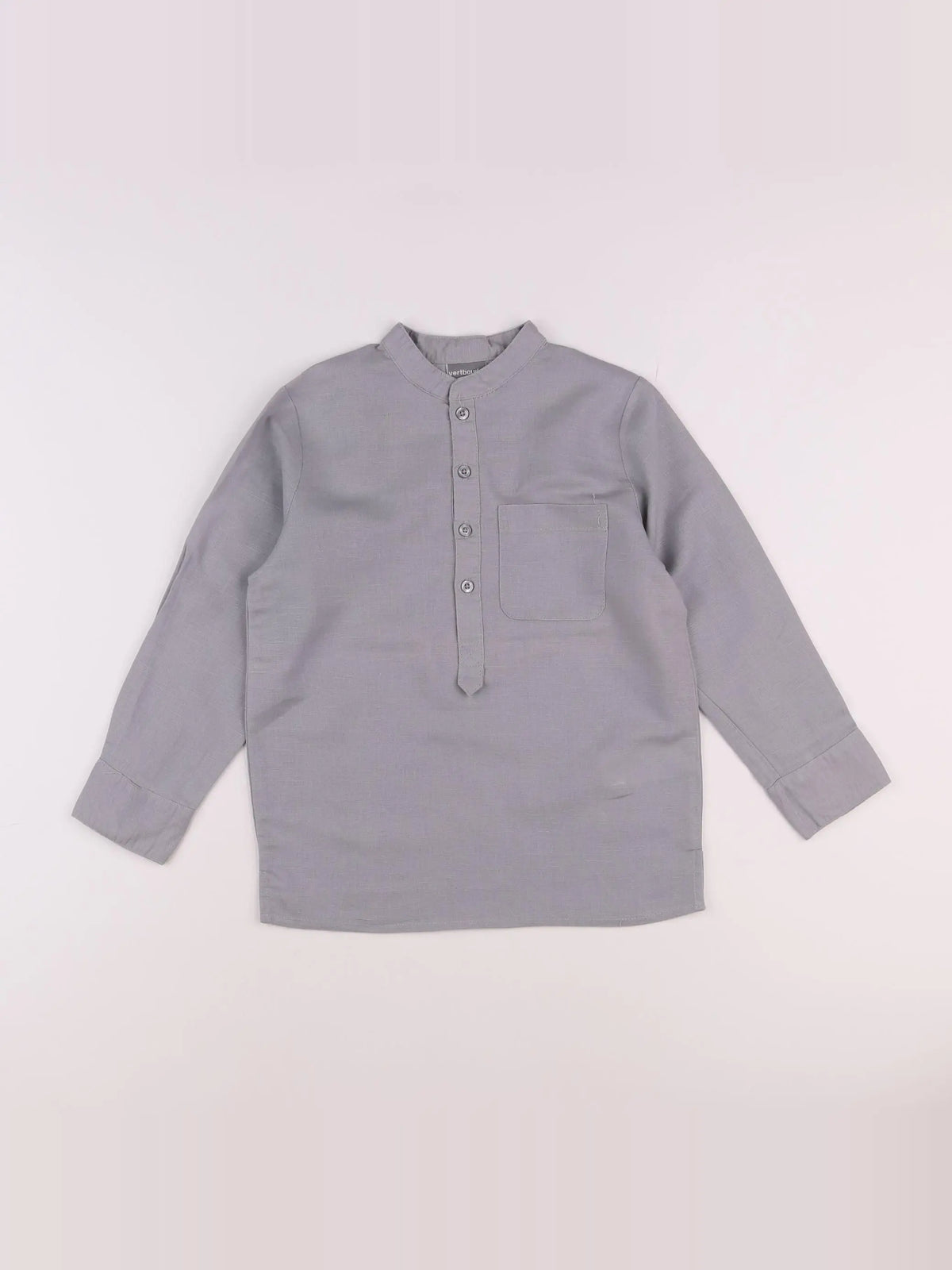 Vertbaudet - chemise gris - 6 ans