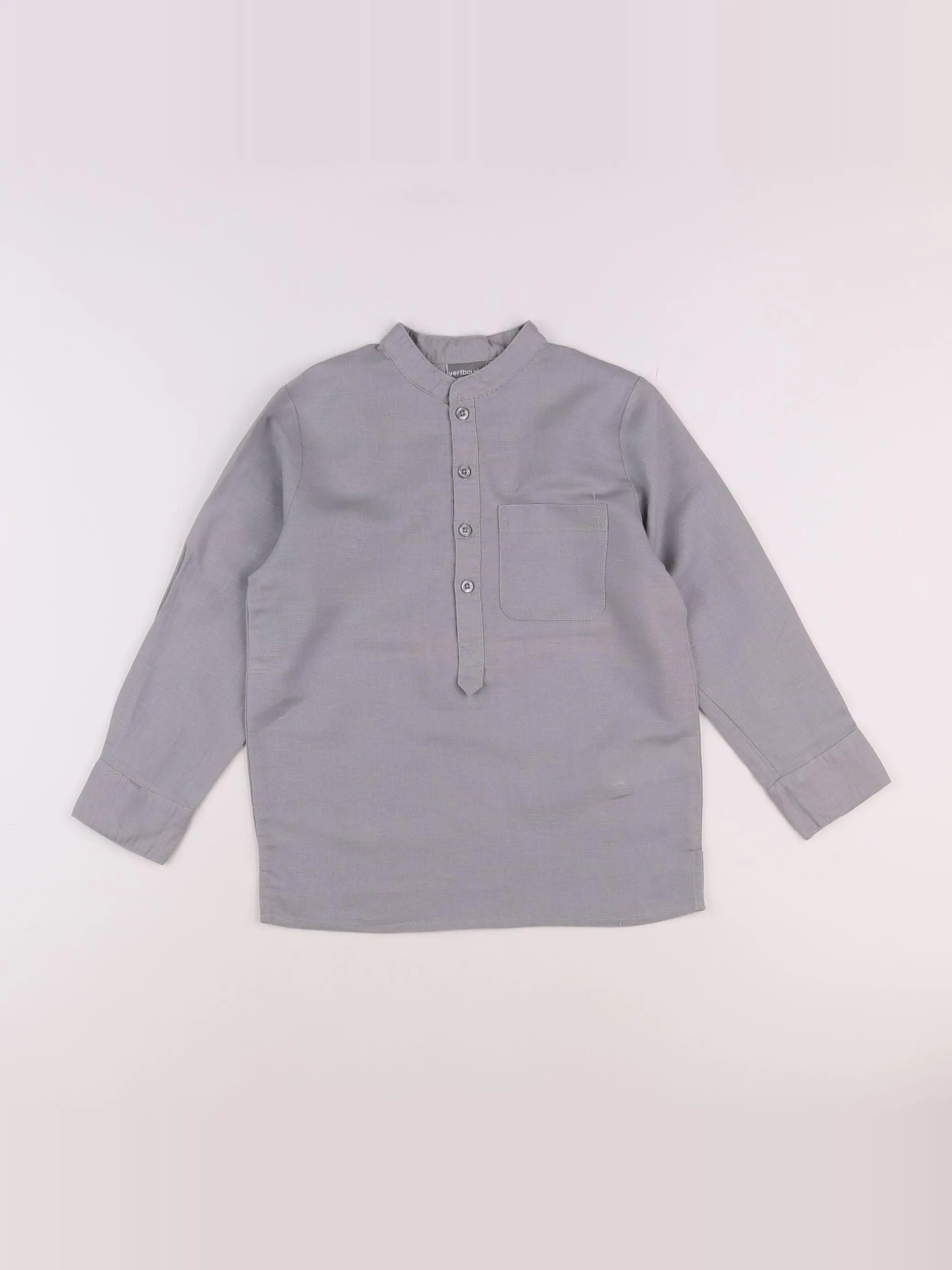 Vertbaudet - chemise gris - 6 ans