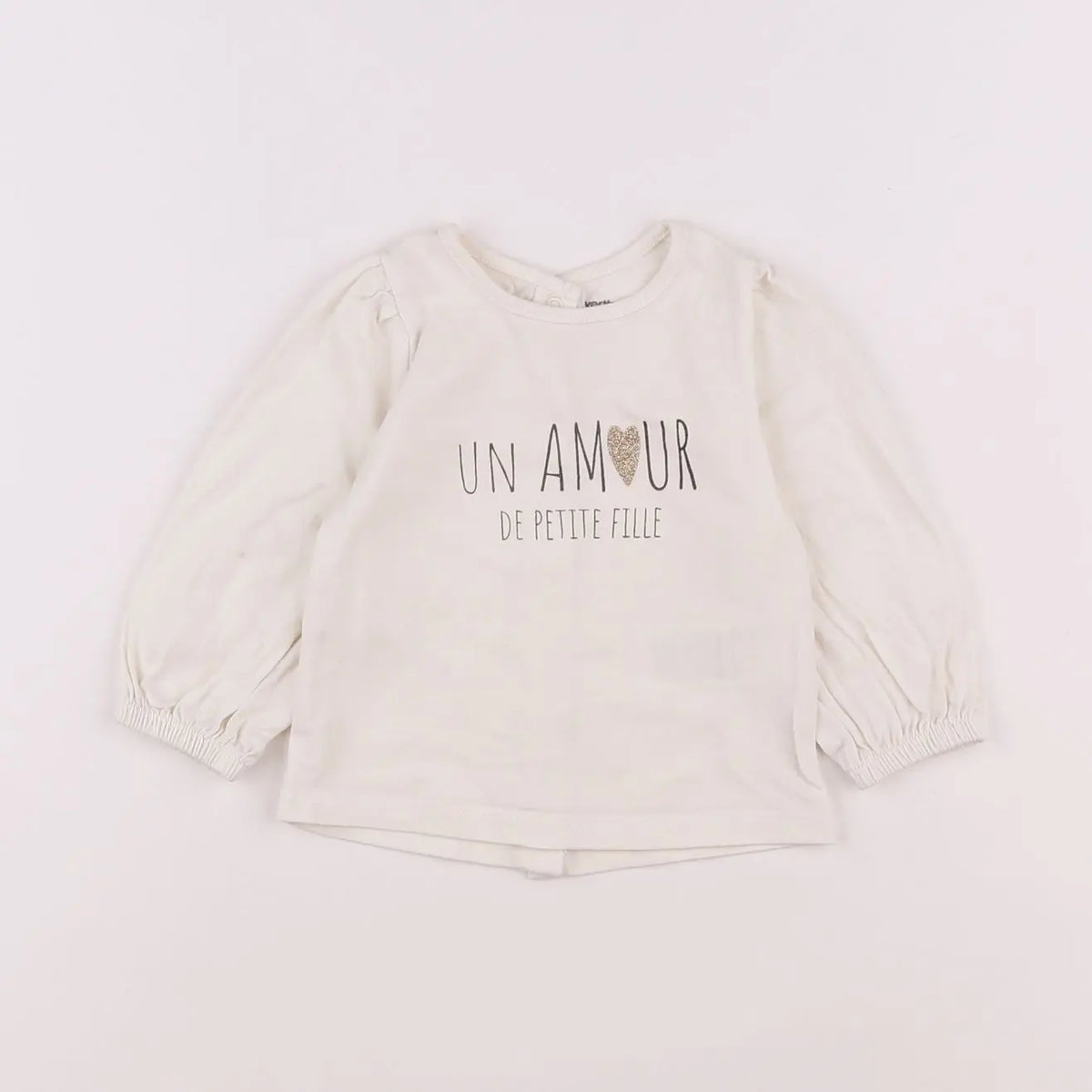 Vertbaudet - tee-shirt beige - 6 mois
