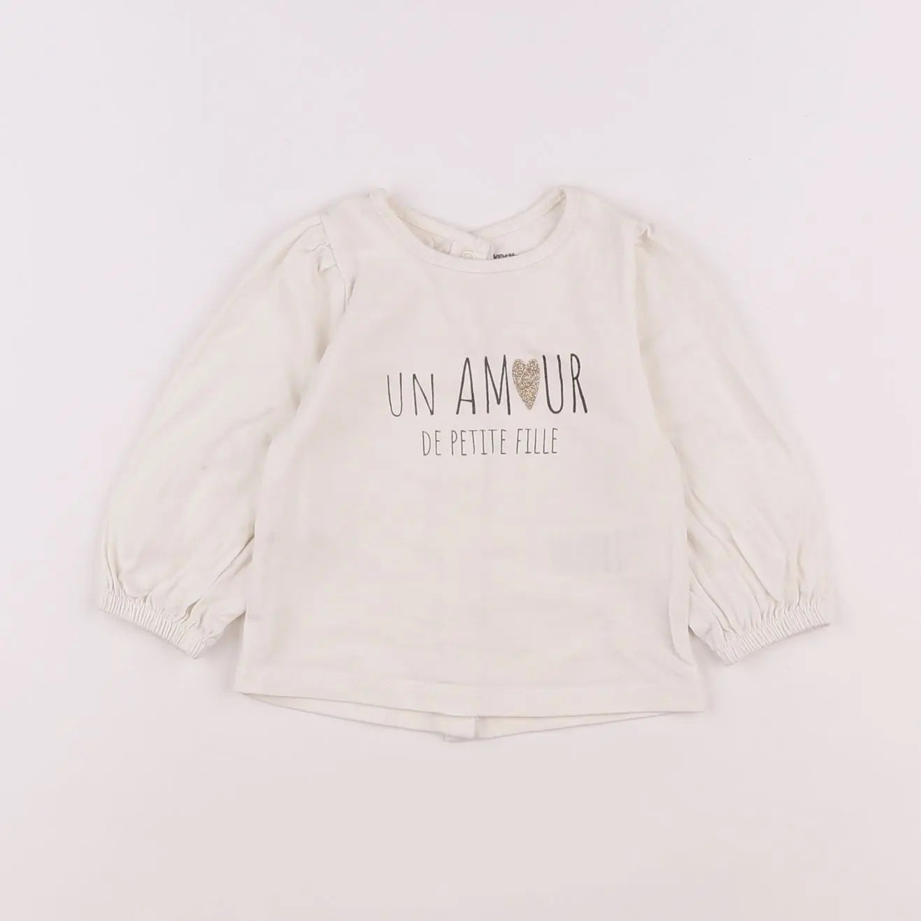 Vertbaudet - tee-shirt beige - 6 mois