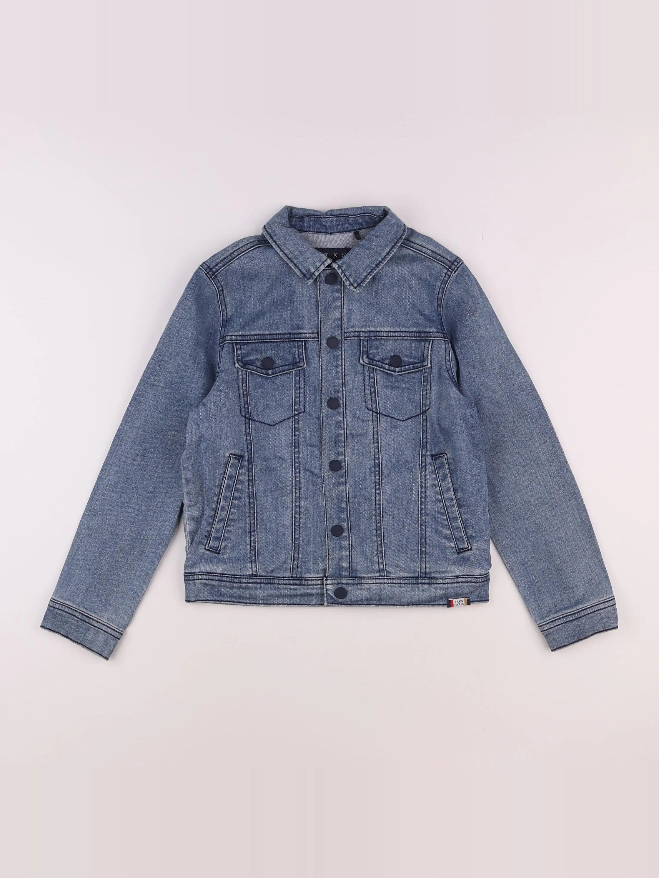 IKKS - veste imprimé au dos bleu - 10 ans