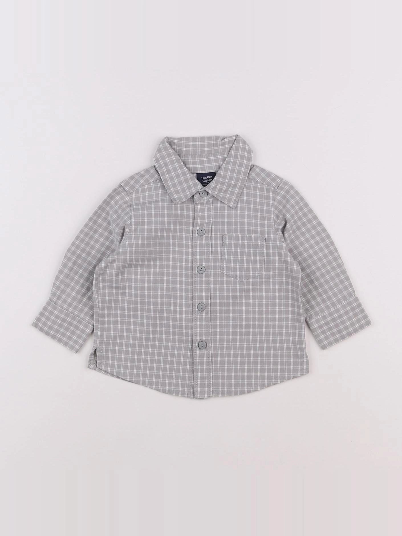 GAP - chemise gris - 3/6 mois