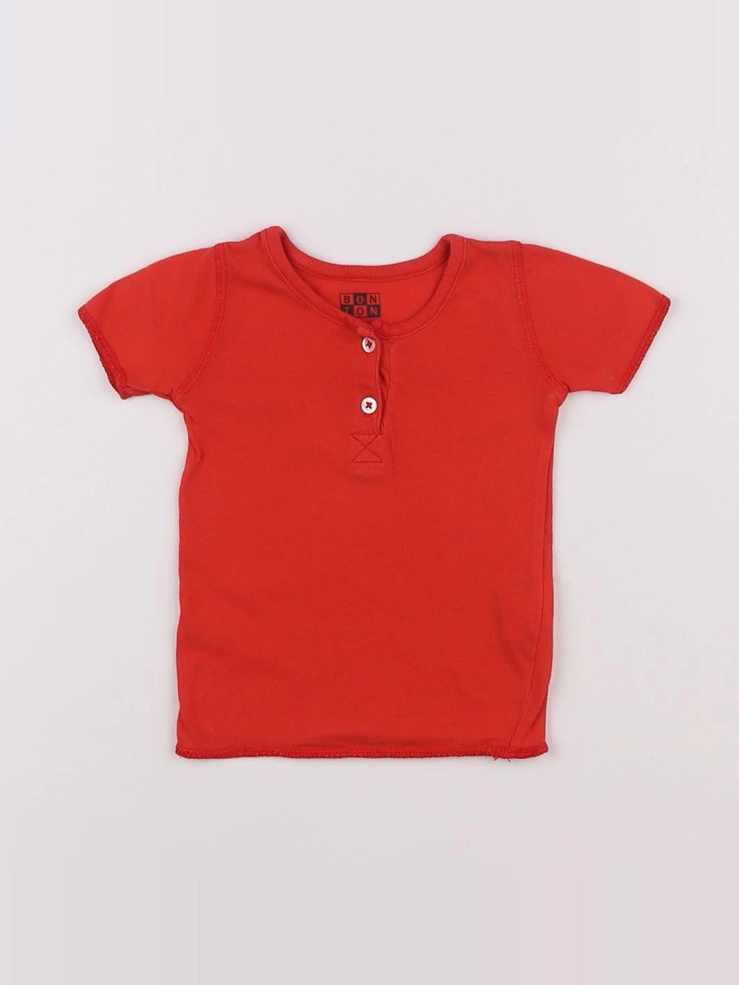 Bonton - tee-shirt rouge - 6 mois