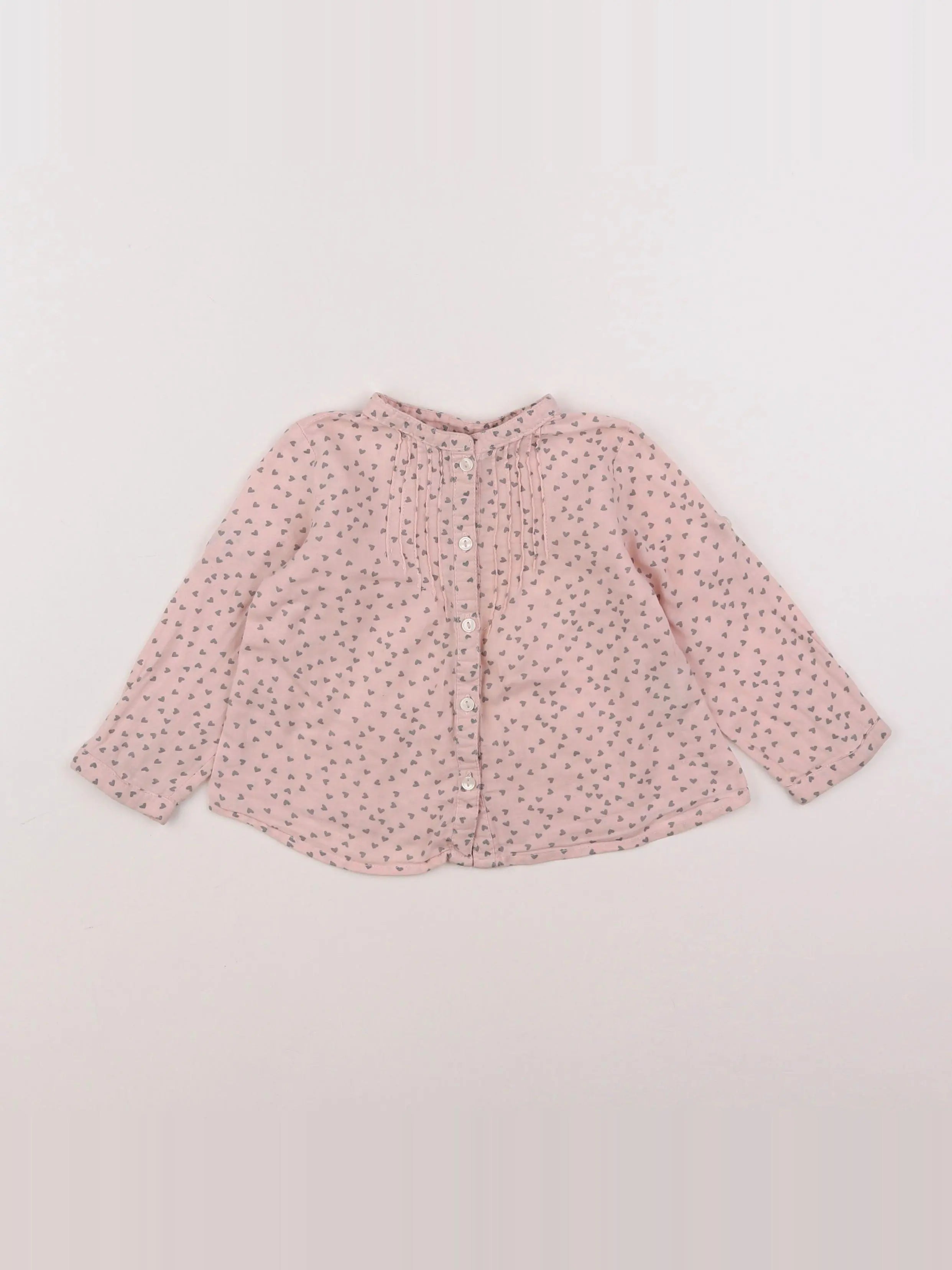 Zara - blouse rose - 12/18 mois