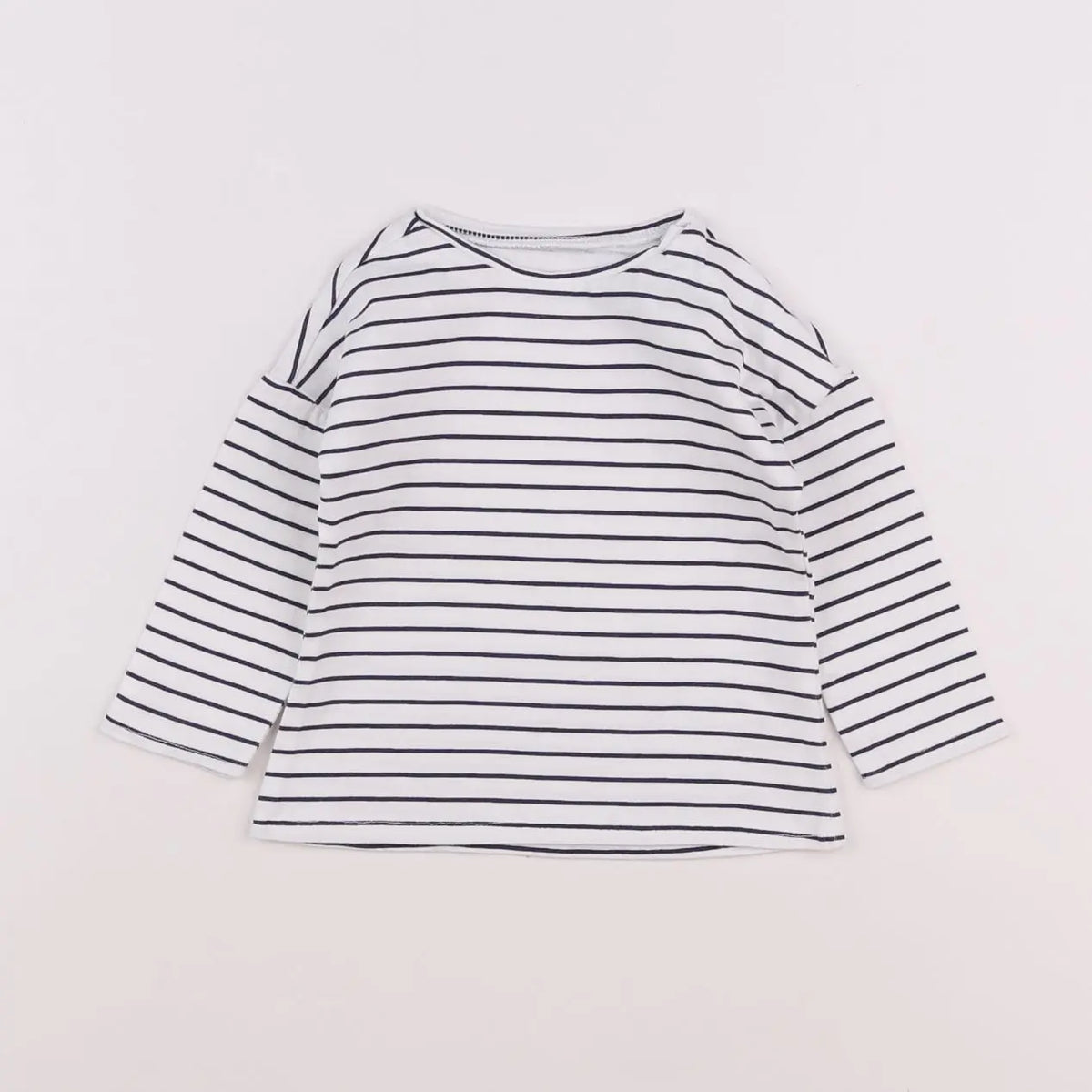 Vertbaudet - tee-shirt blanc, bleu - 6 mois