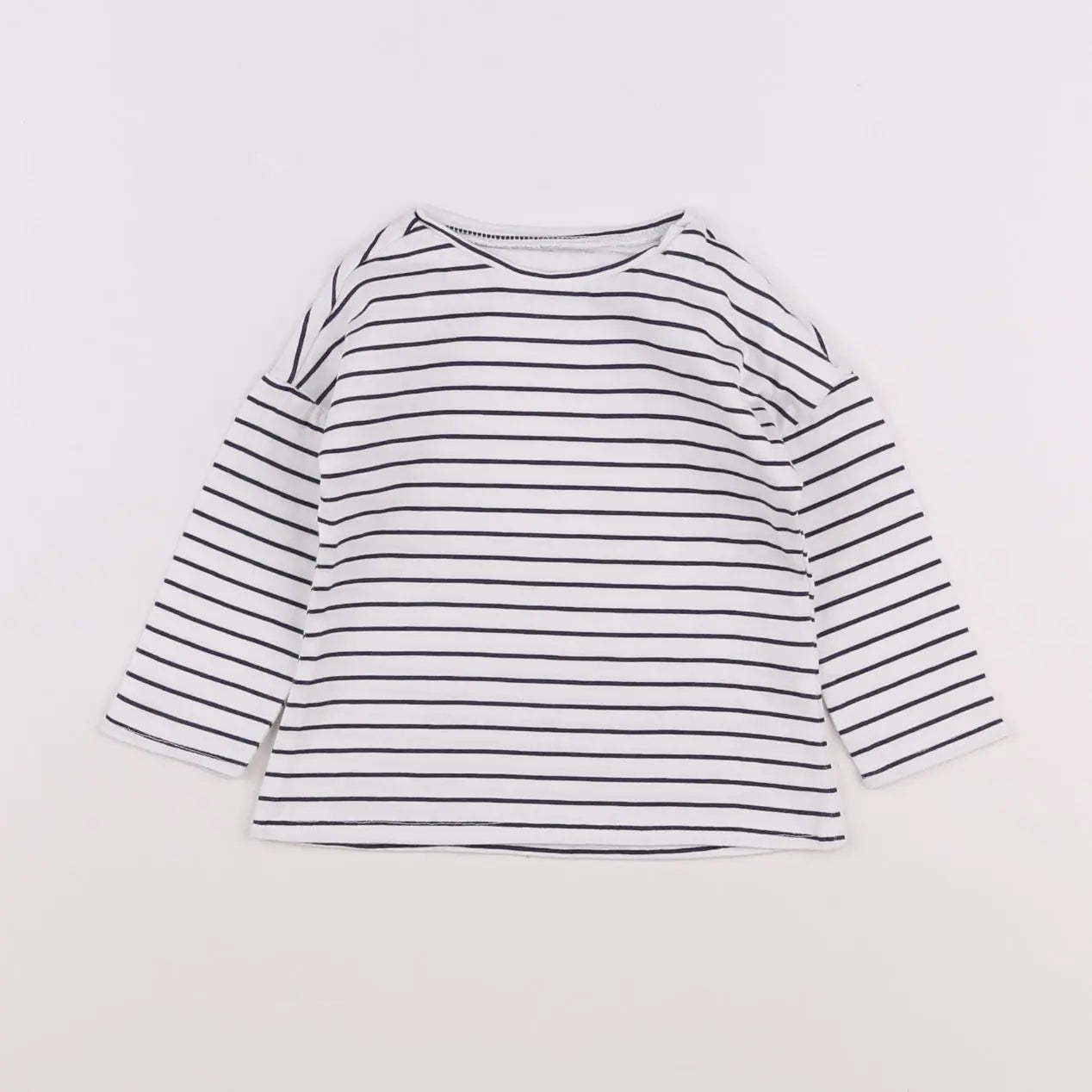 Vertbaudet - tee-shirt blanc, bleu - 6 mois