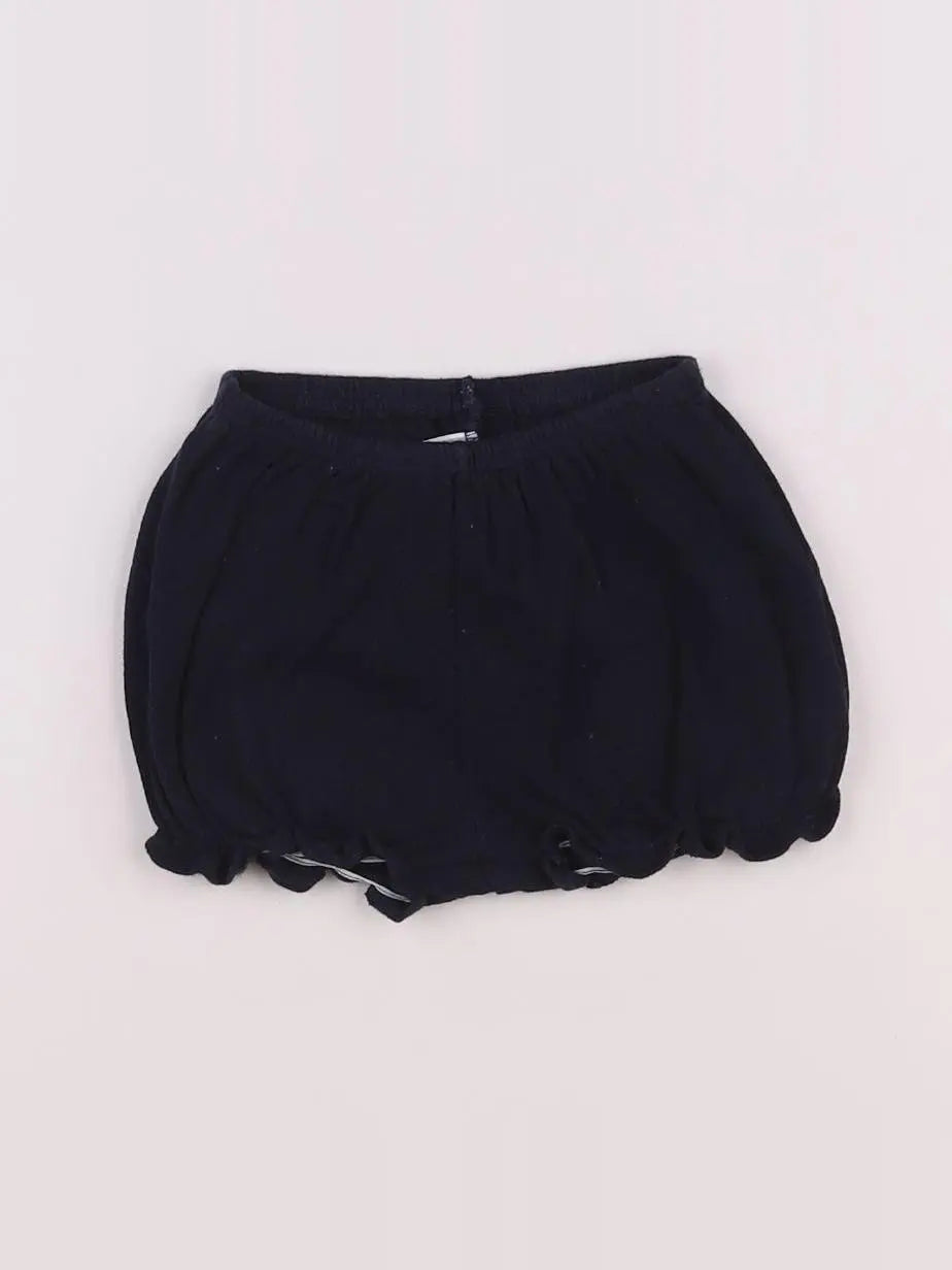 Petit Bateau - short bleu - 6 mois