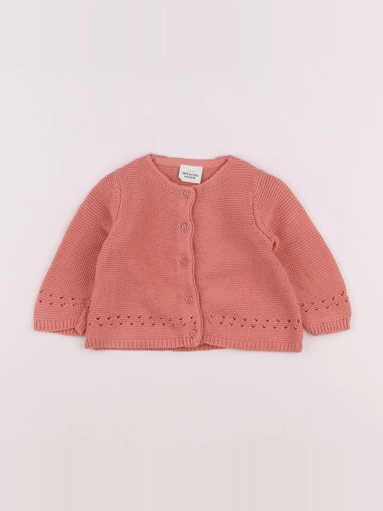 Tape à l'oeil - gilet rose - 6 mois