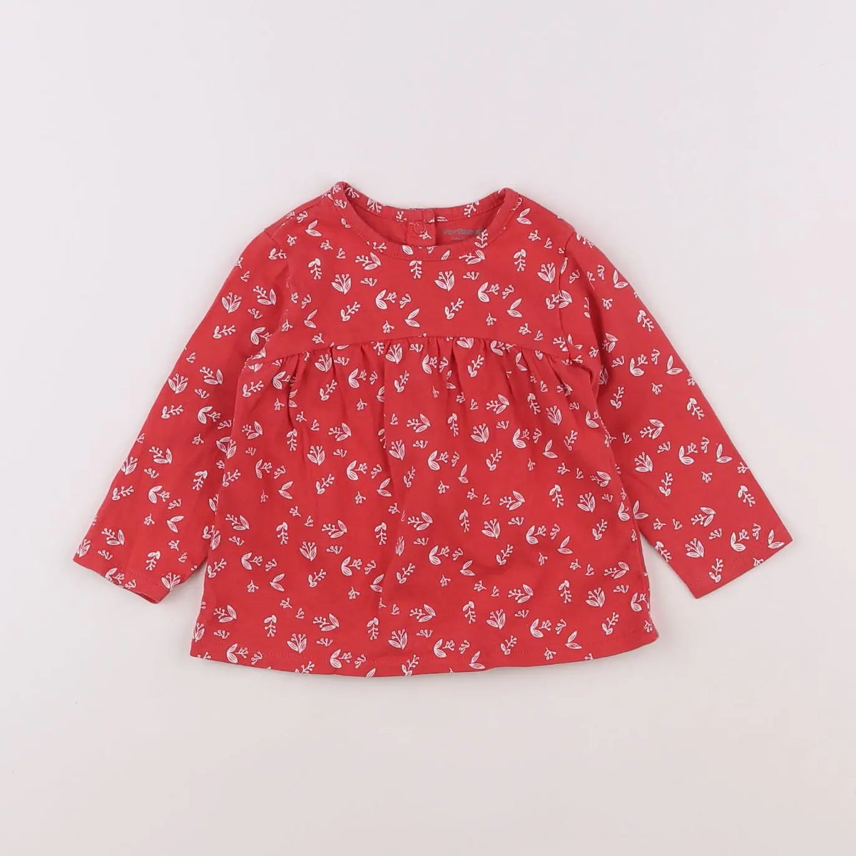 Vertbaudet - tee-shirt rouge - 9 mois