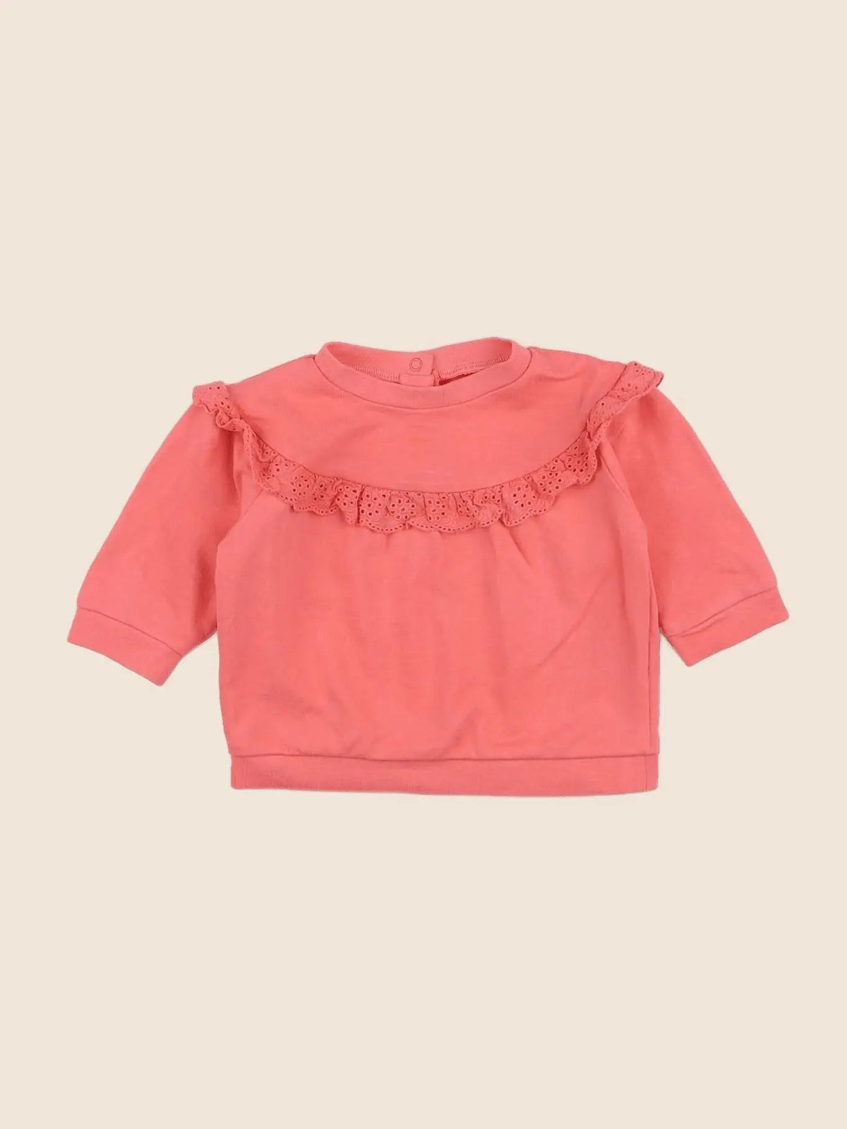 Vertbaudet - sweat rose - 6 mois