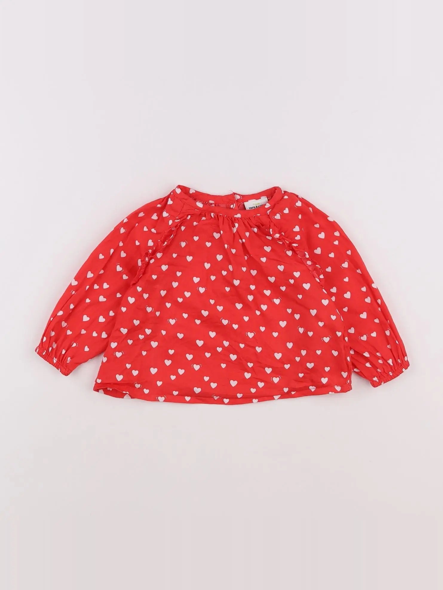Tape à l'oeil - blouse rouge - 6 mois