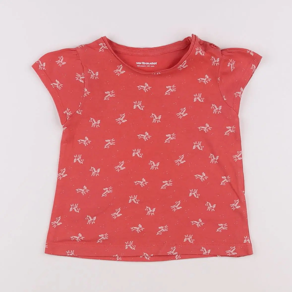 Vertbaudet - tee-shirt rose - 18 mois