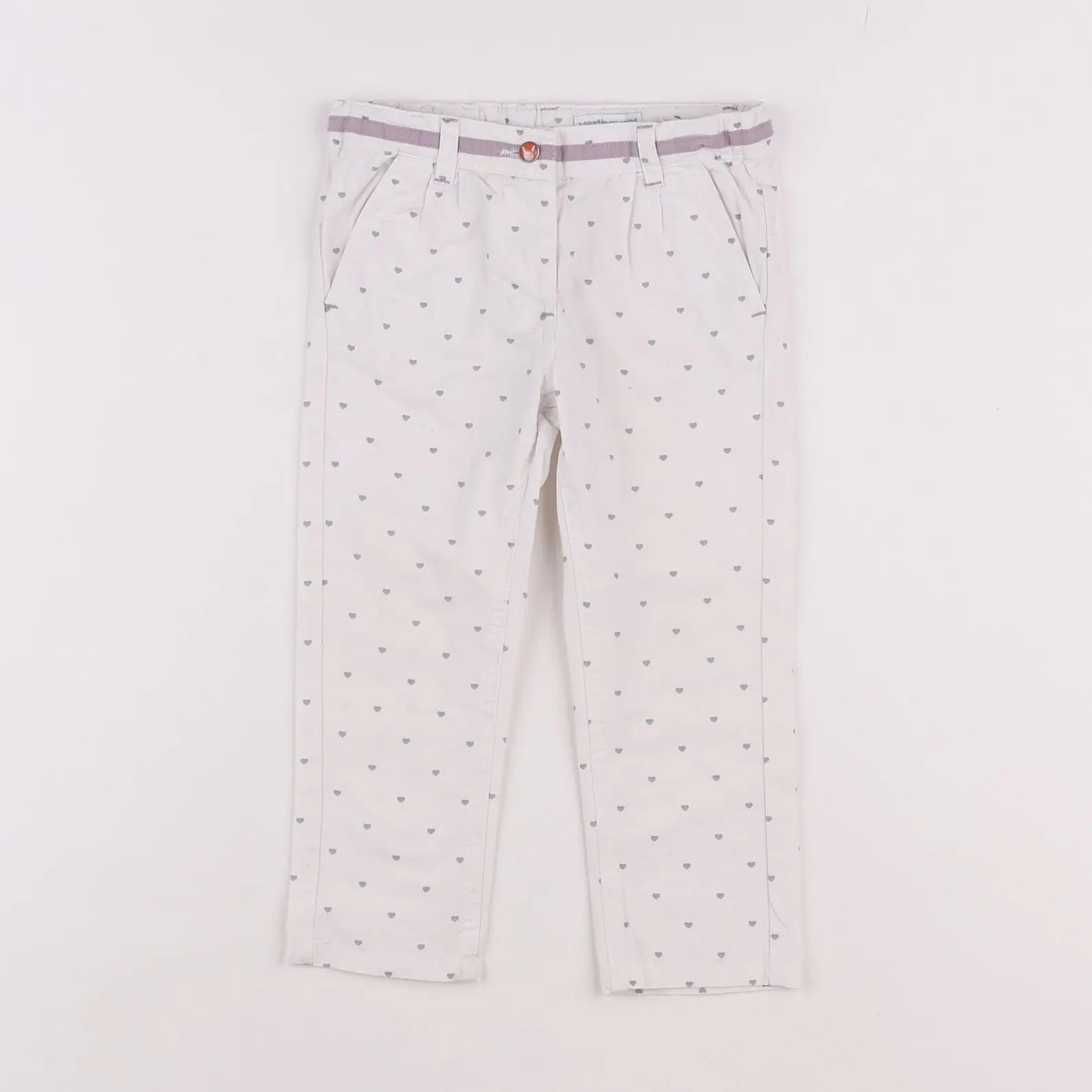 Vertbaudet - pantalon blanc - 18 mois