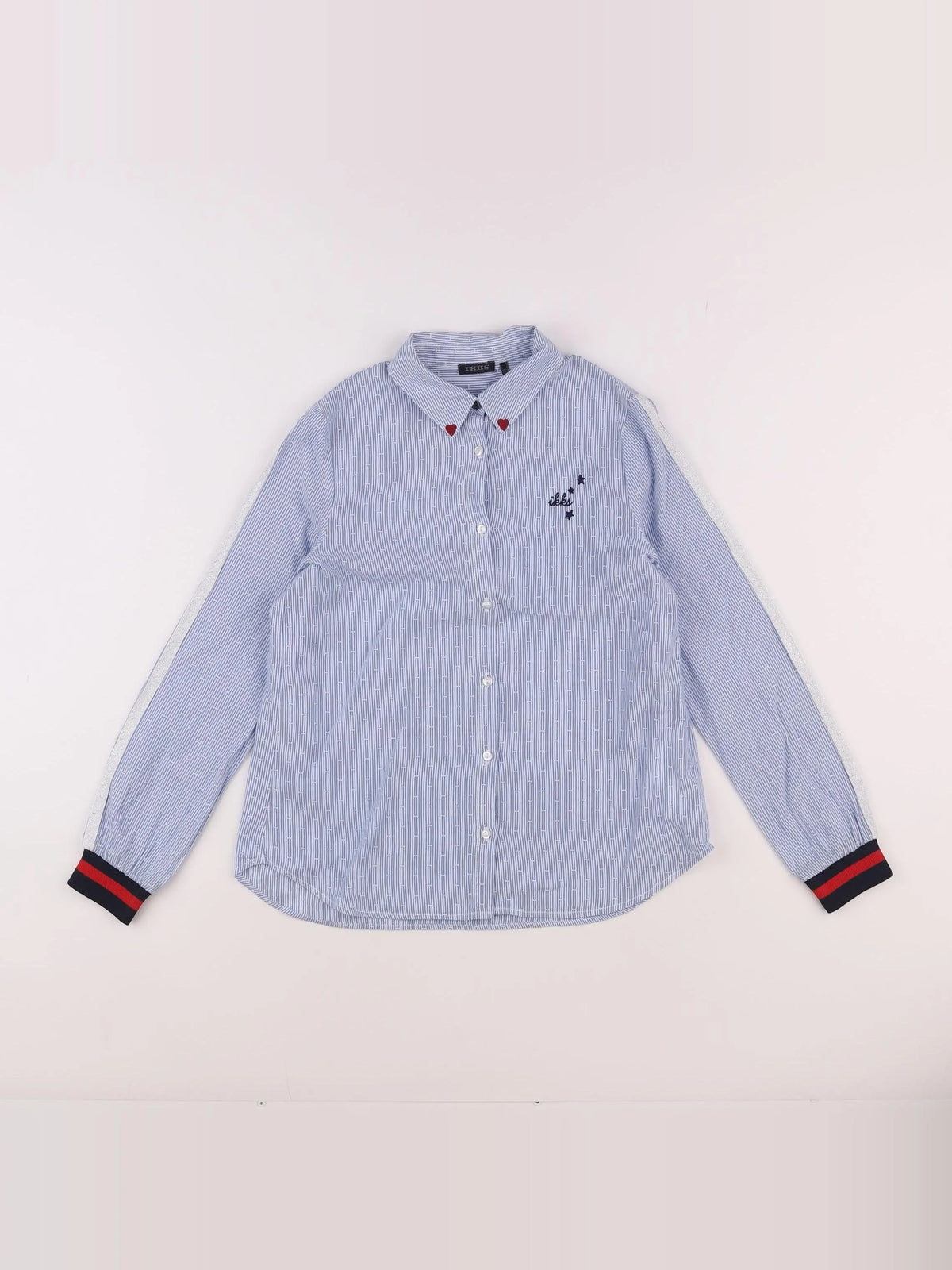 IKKS - chemise imprimé au dos bleu - 10 ans