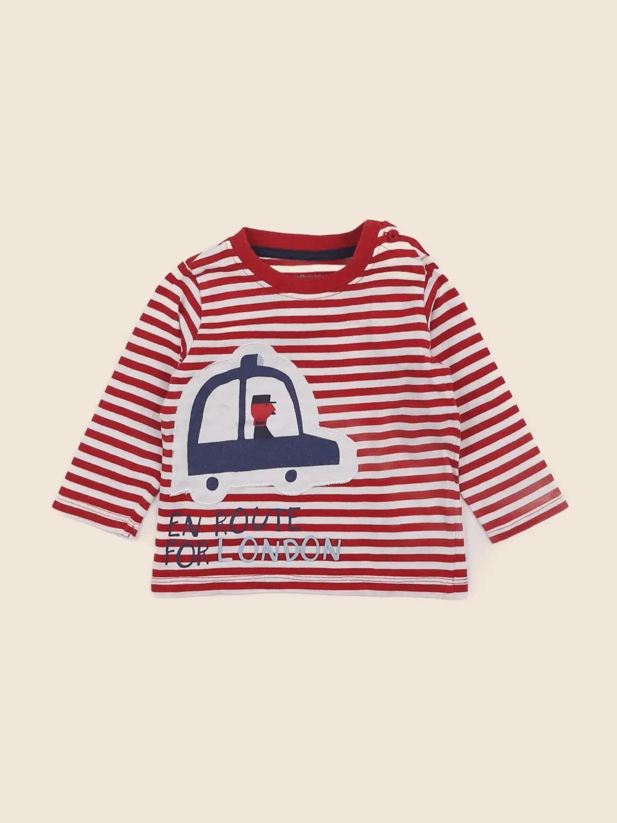 Vertbaudet - tee-shirt rouge - 6 mois