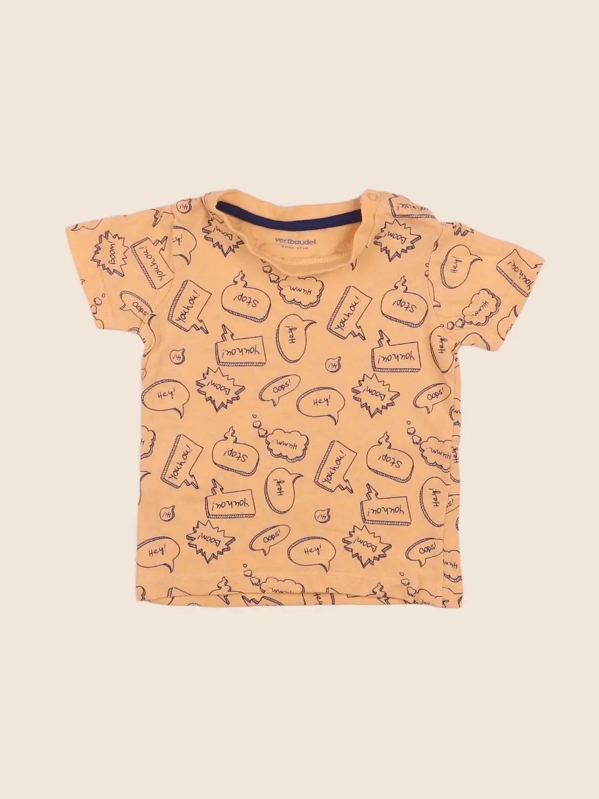 Vertbaudet - tee-shirt orange - 6 mois