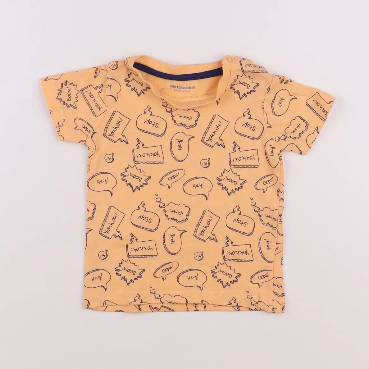Vertbaudet - tee-shirt orange - 6 mois