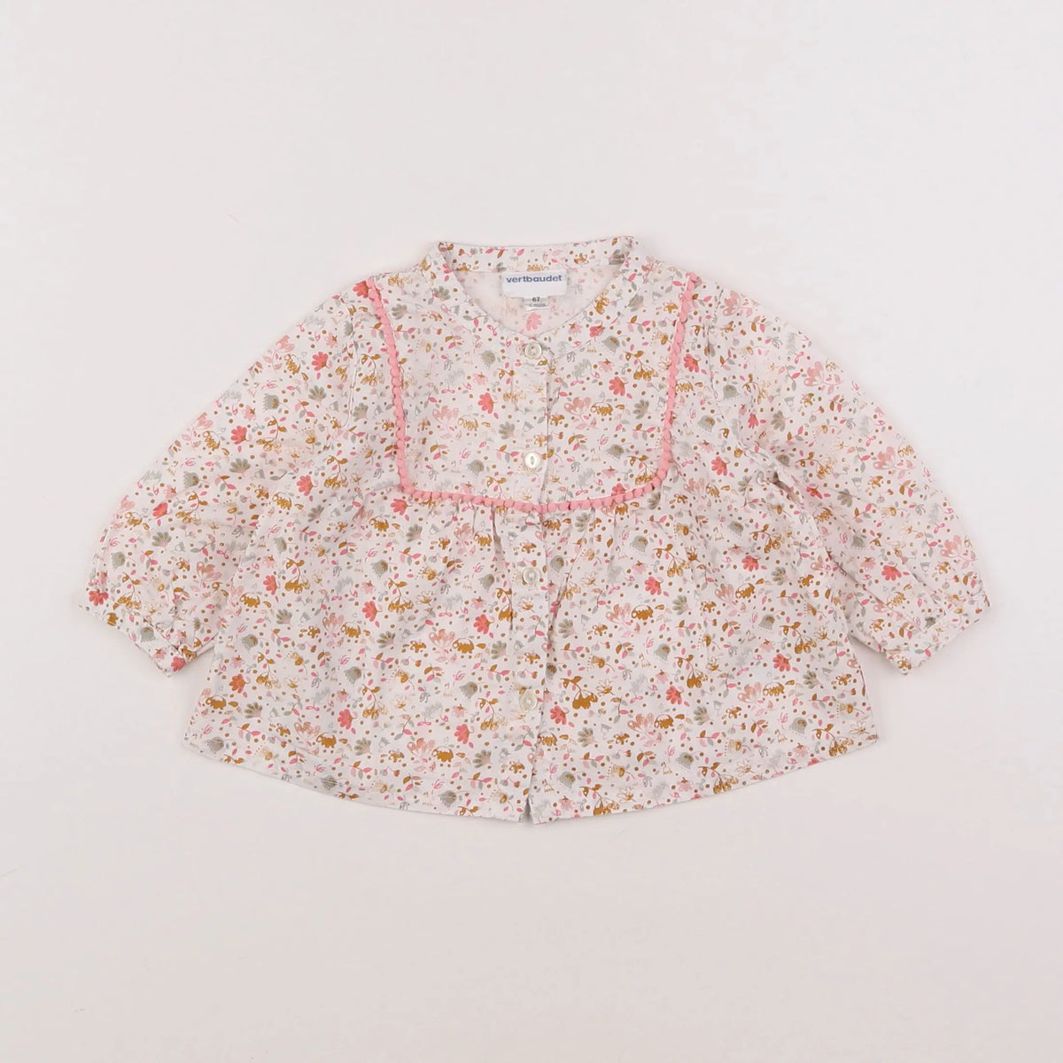 Vertbaudet - blouse multicolore - 6 mois