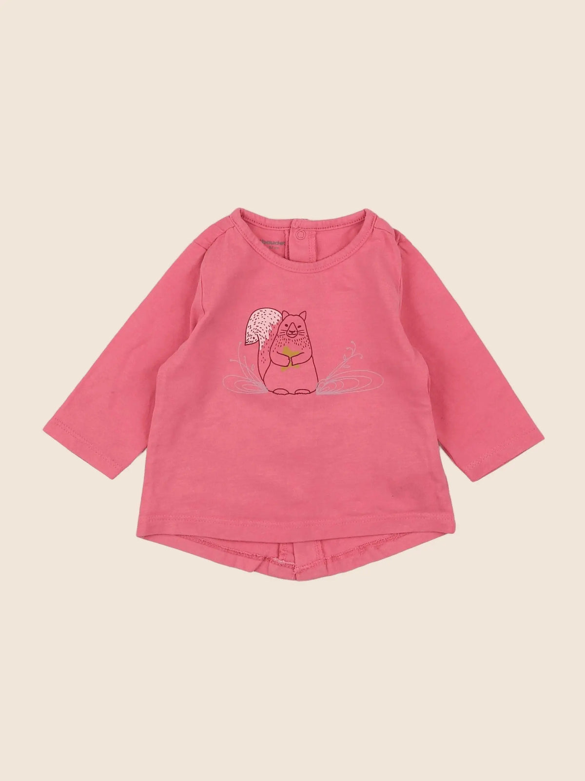 Vertbaudet - tee-shirt rose - 6 mois