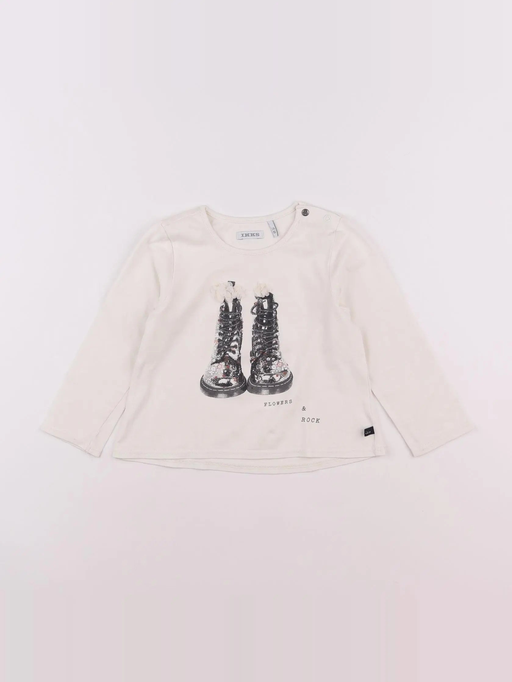 IKKS - tee-shirt beige - 2 ans
