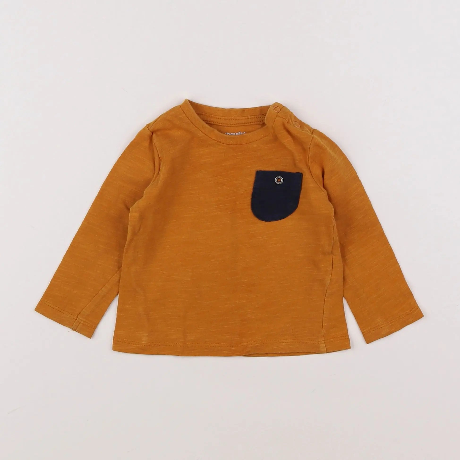 Vertbaudet - tee-shirt jaune - 6 mois
