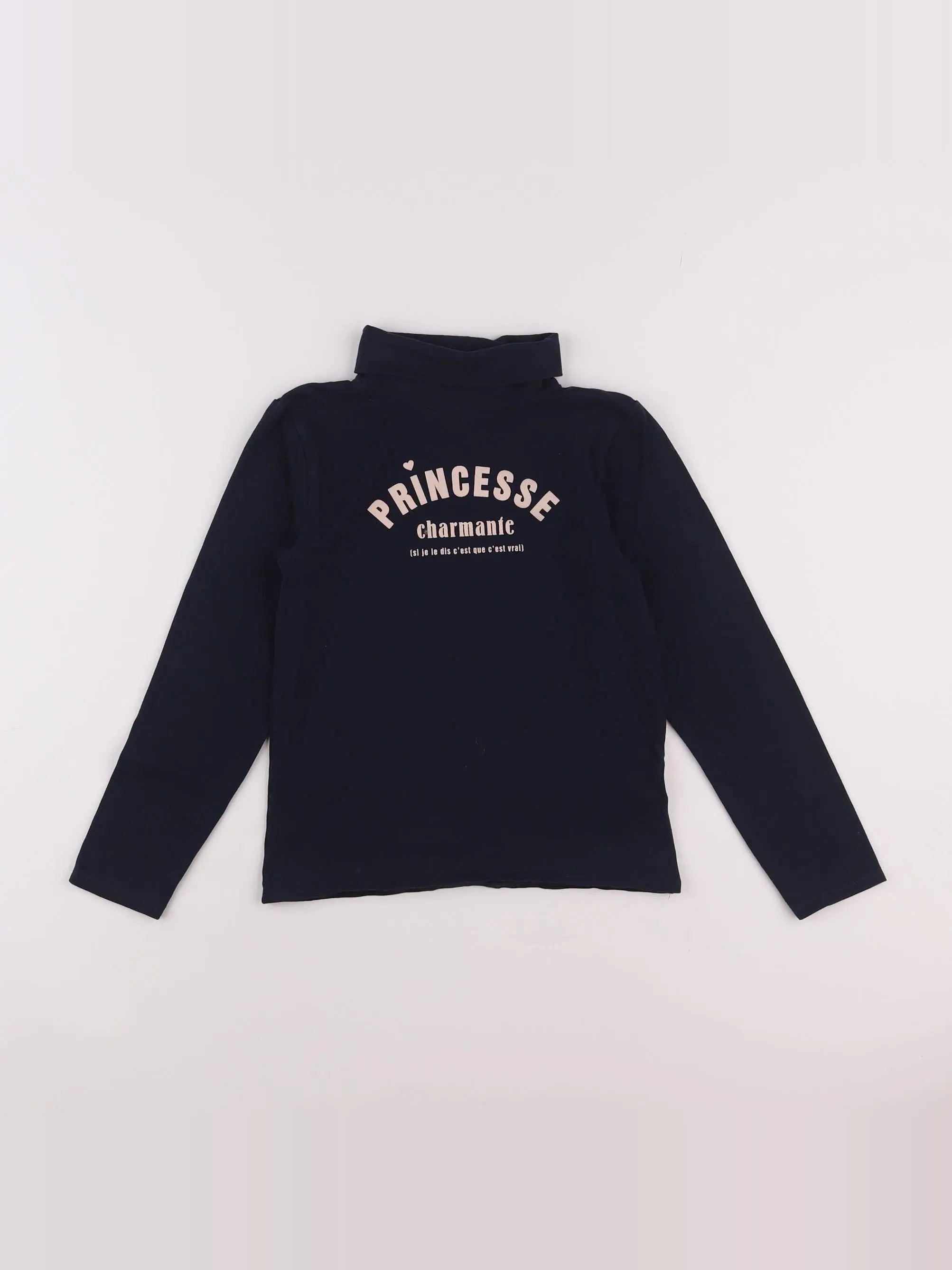 Vertbaudet - sous-pull bleu - 8 ans