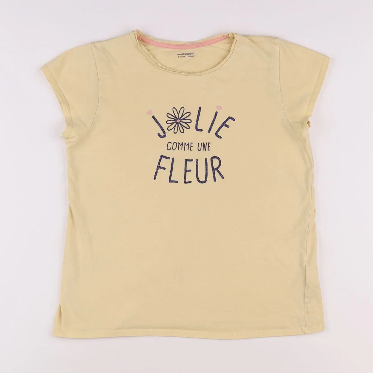 Vertbaudet - tee-shirt jaune - 14 ans