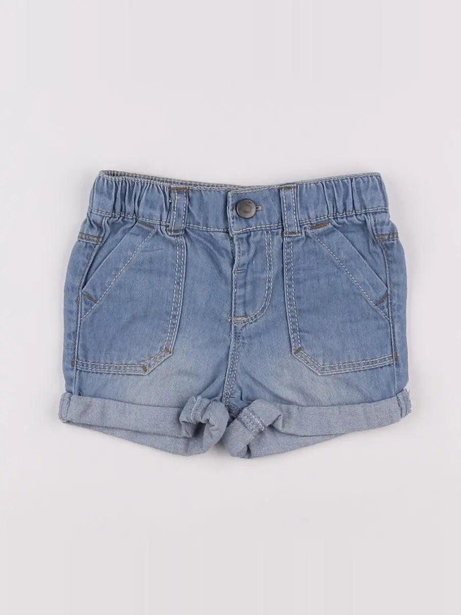 H&M - short bleu - 12 mois