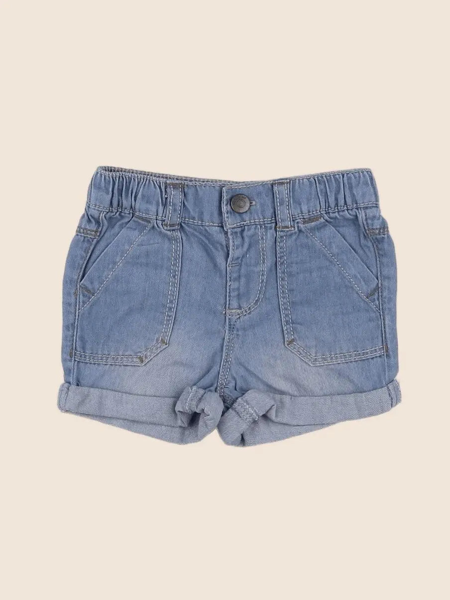 H&M - short bleu - 12 mois