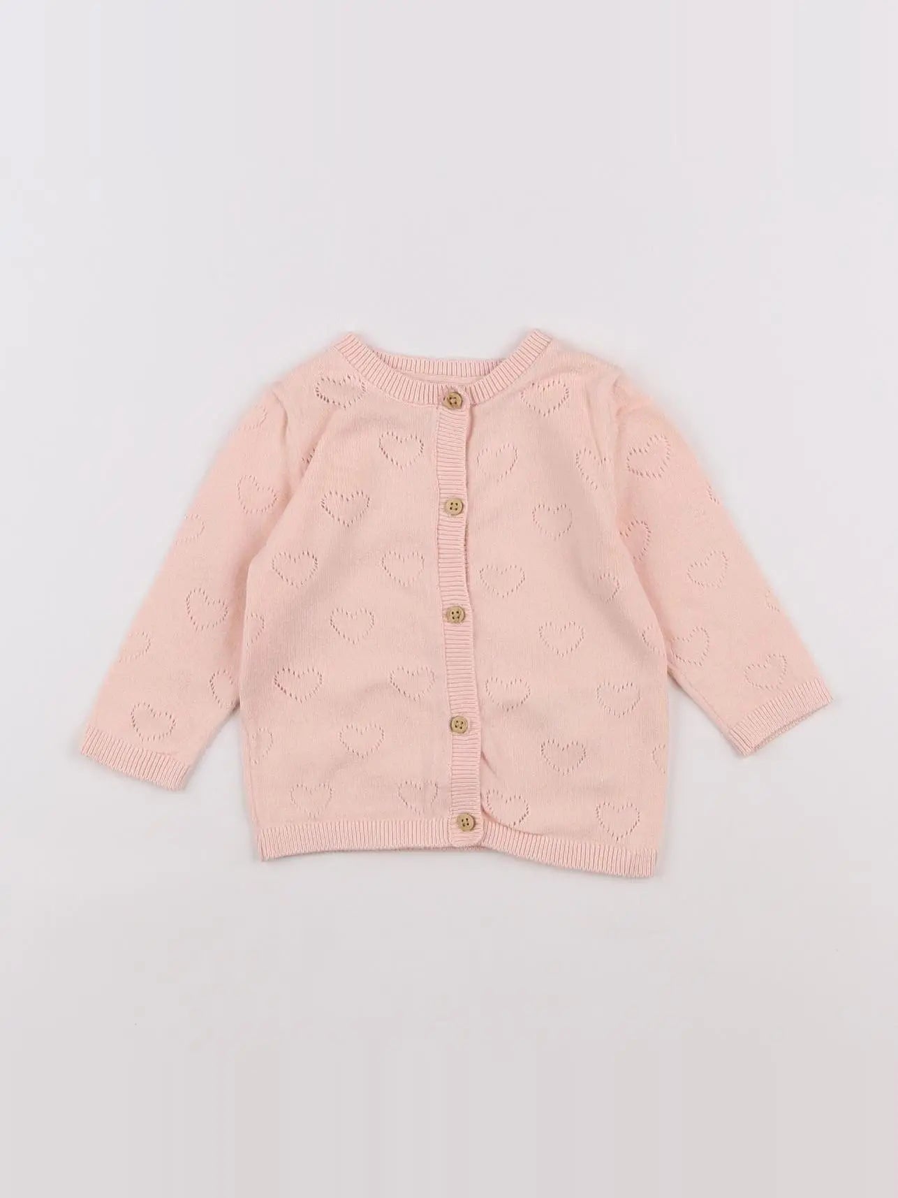 Vertbaudet - gilet rose - 6 mois
