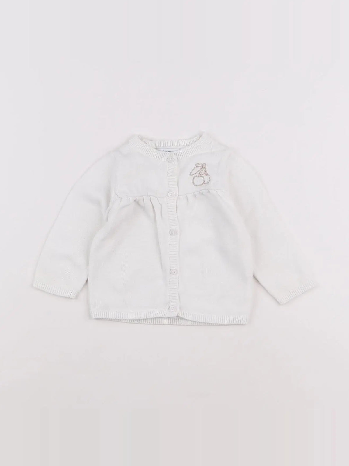 Vertbaudet - gilet blanc - 6 mois