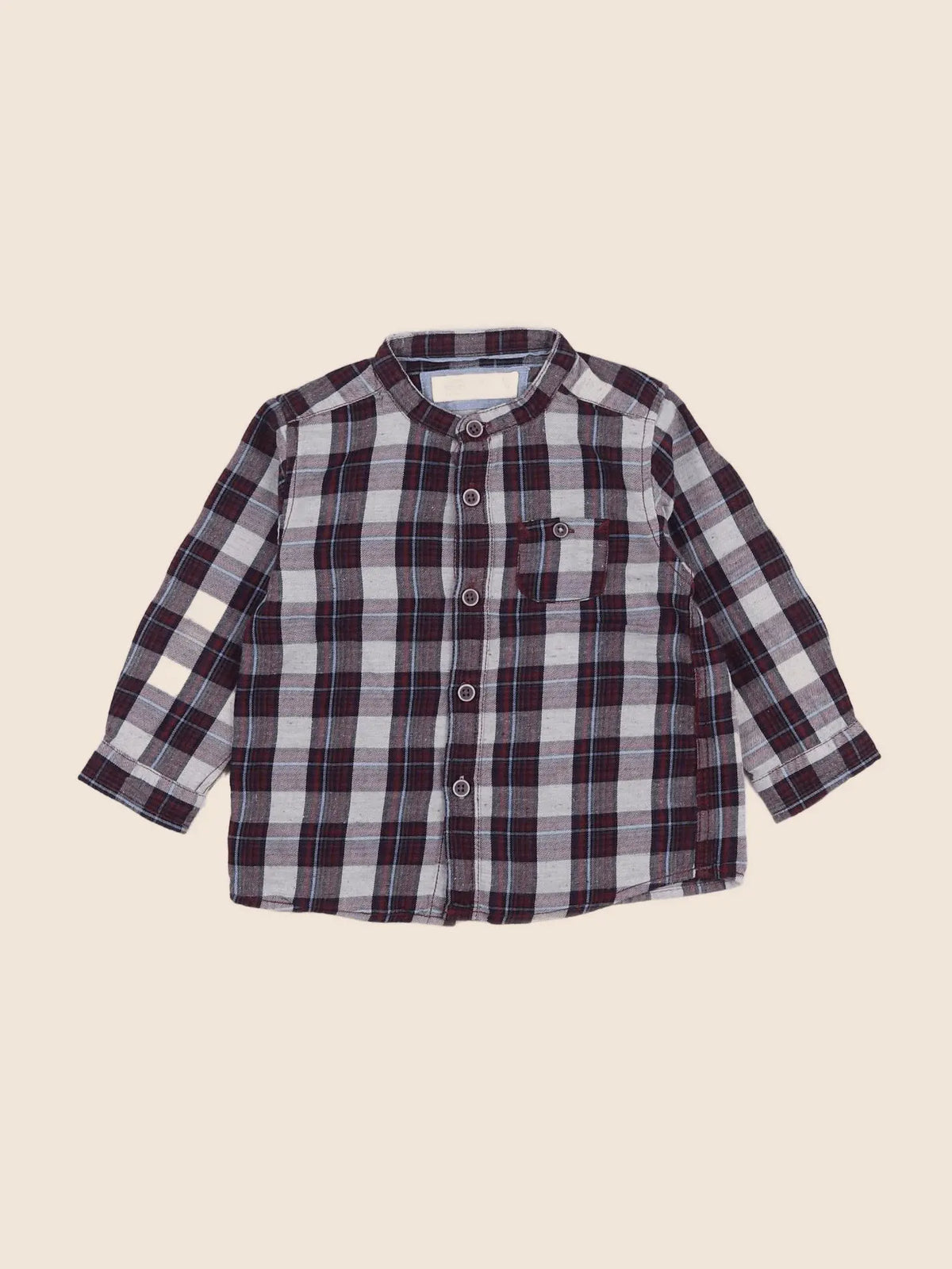 Zara - chemise violet - 6/9 mois