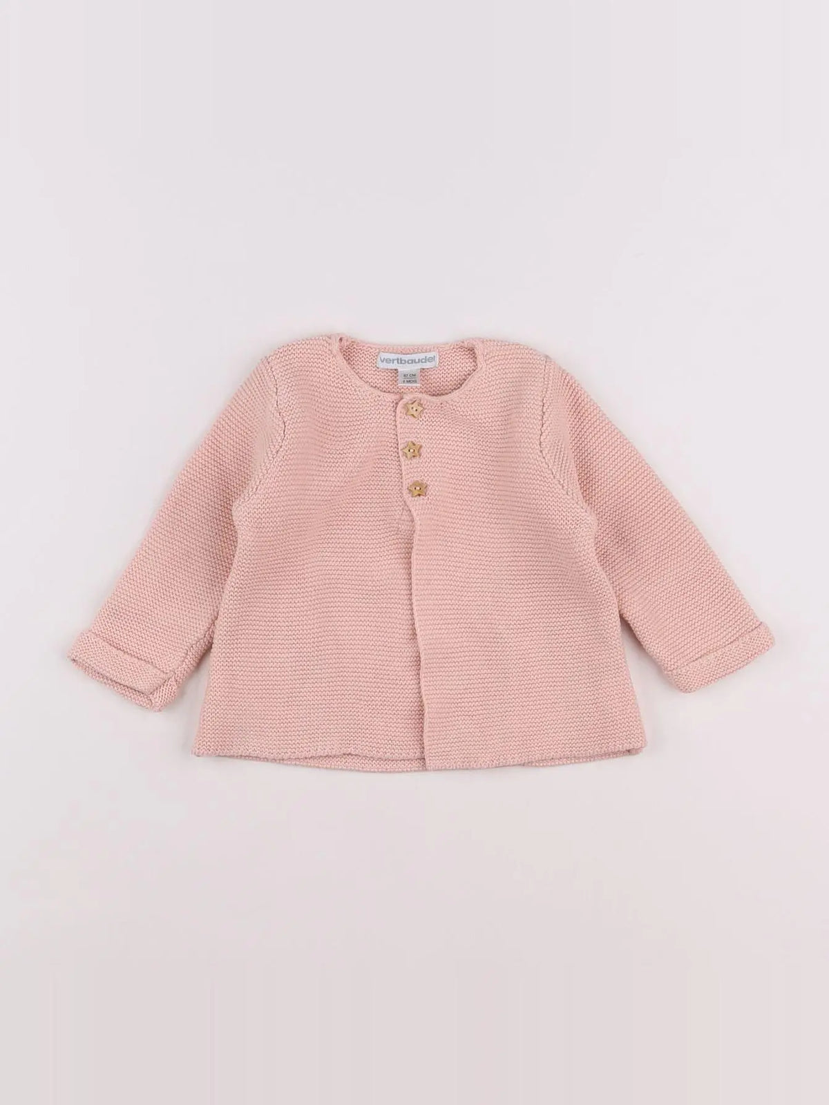 Vertbaudet - gilet rose - 6 mois