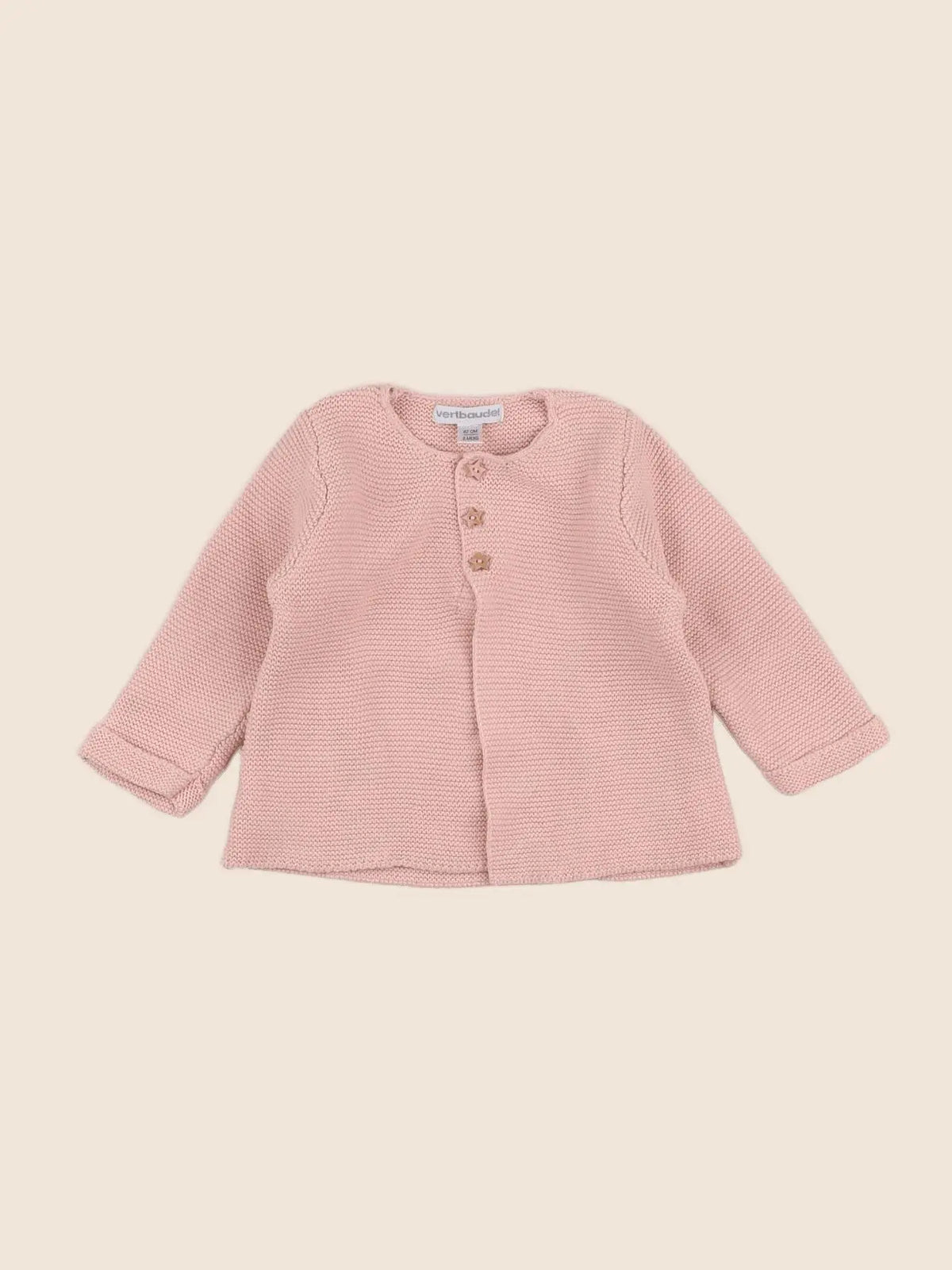 Vertbaudet - gilet rose - 6 mois