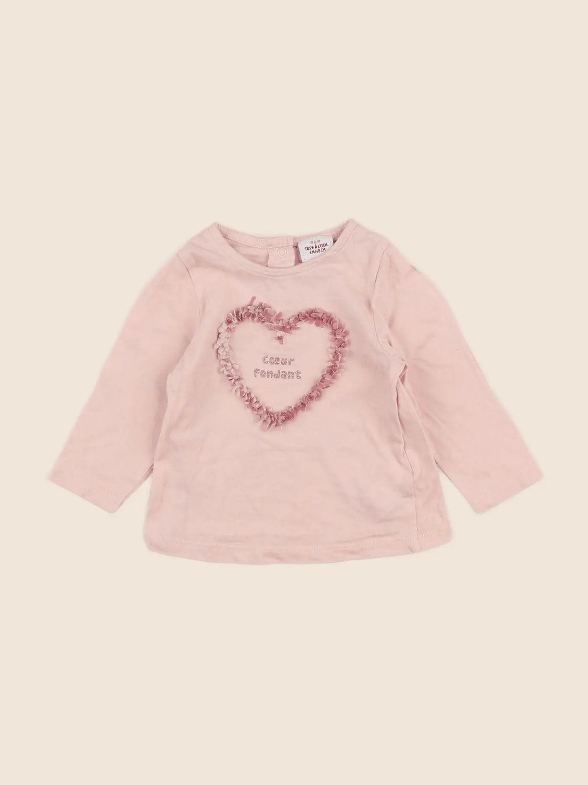 Tape à l'oeil - tee-shirt rose - 6 mois