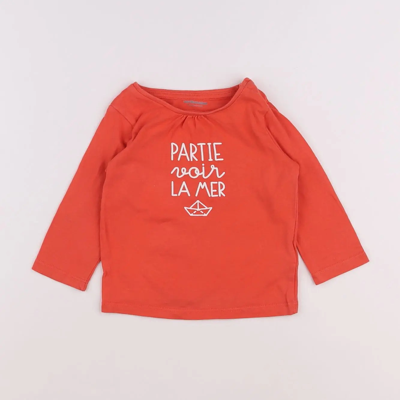 Vertbaudet - tee-shirt orange - 9 mois