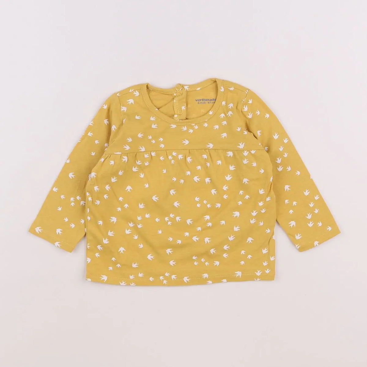 Vertbaudet - tee-shirt jaune - 6 mois