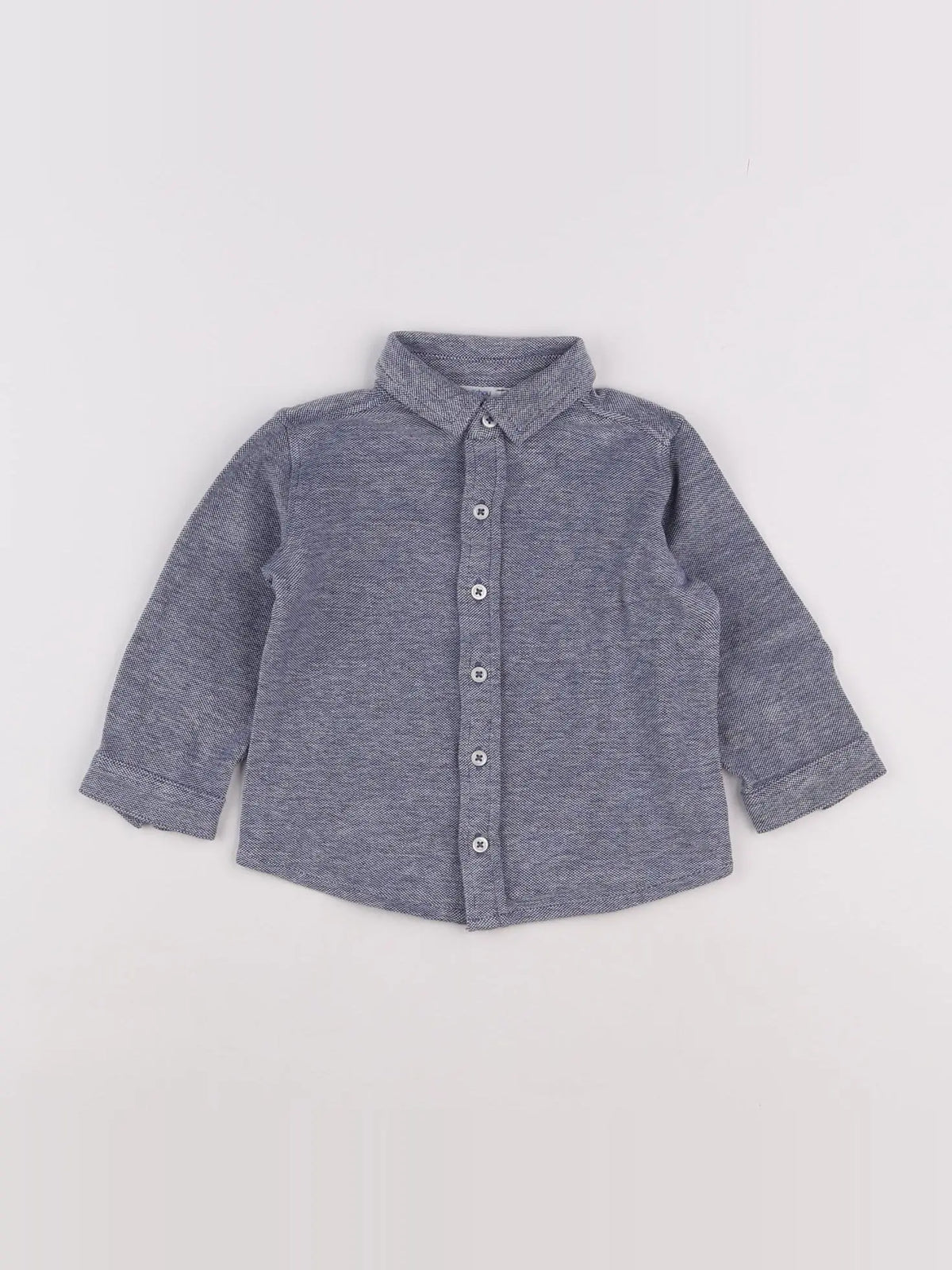 Boutchou - chemise bleu - 12 mois