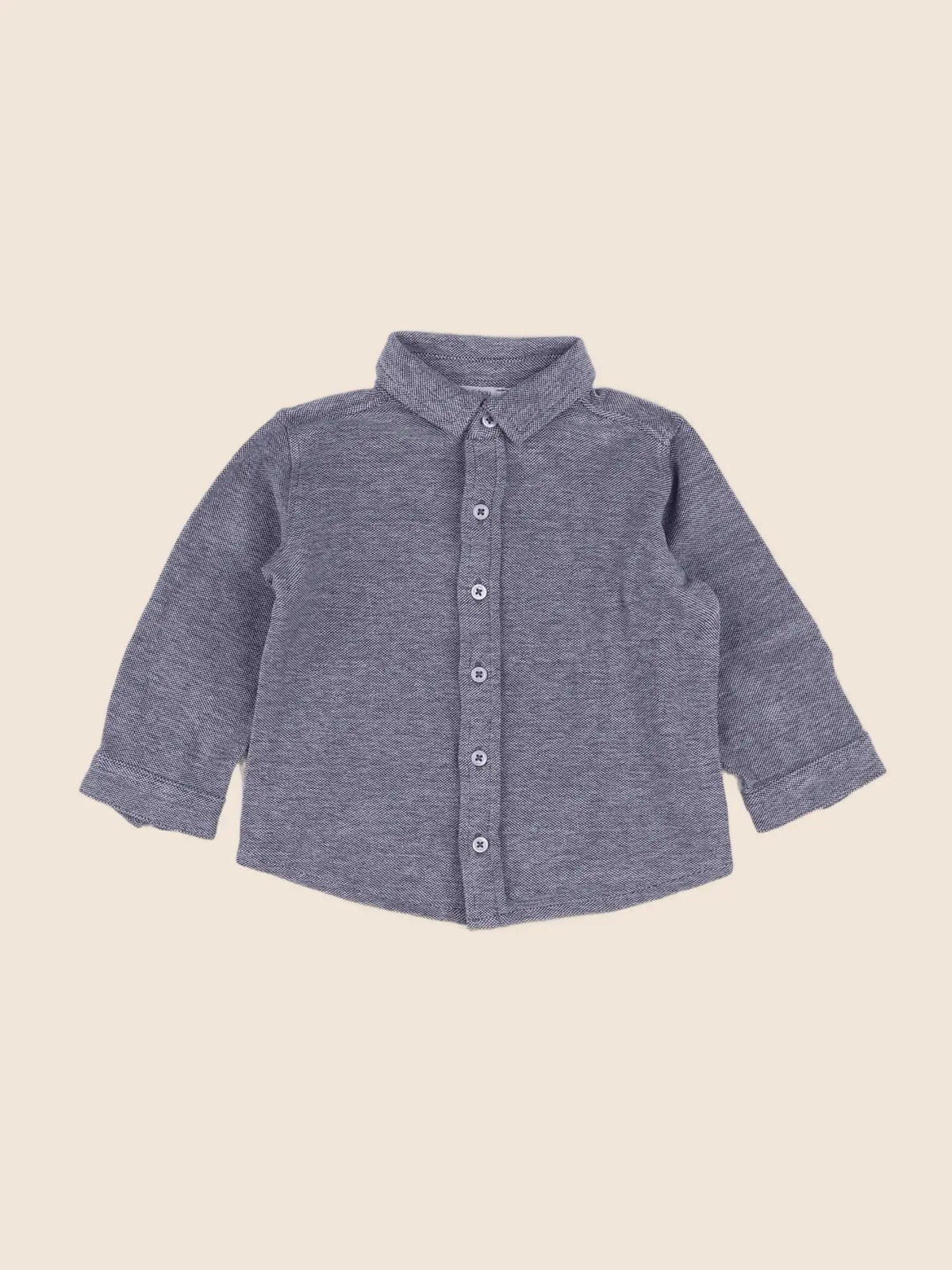 Boutchou - chemise bleu - 12 mois
