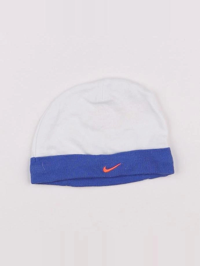 Nike - bonnet blanc, bleu - 6/12 mois